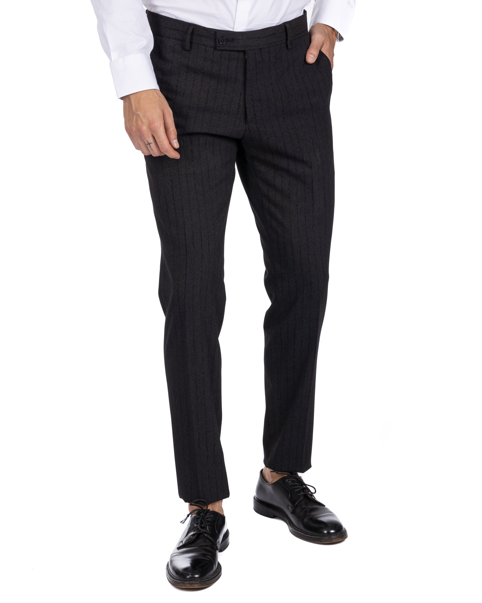 Enzo - anthracite double-breasted pinstripe suit