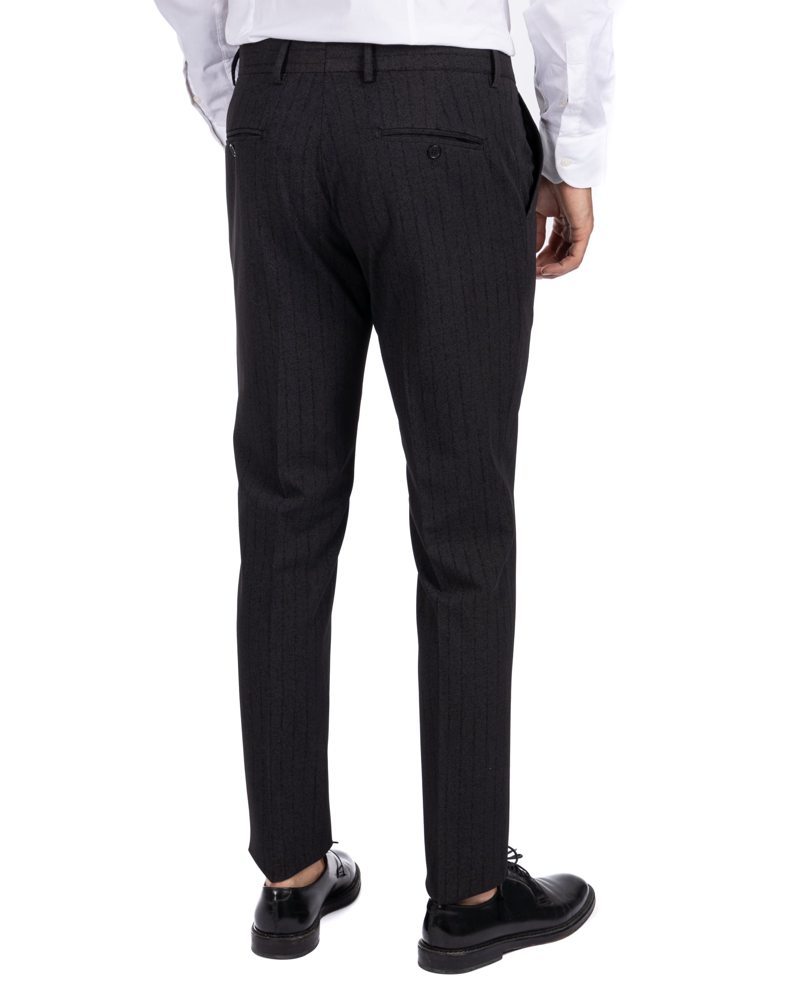 Enzo - anthracite double-breasted pinstripe suit