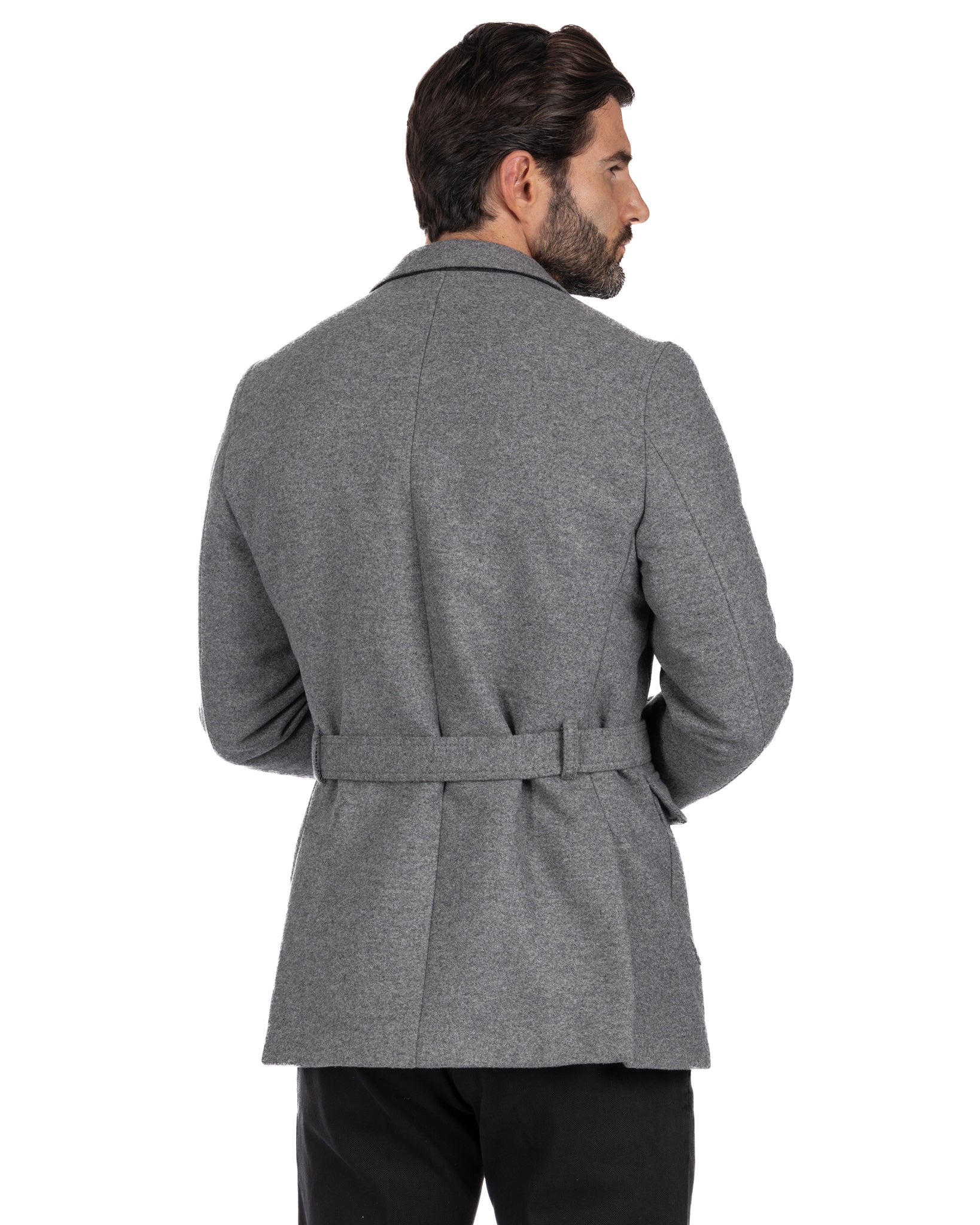 Levante - gray wool safari jacket