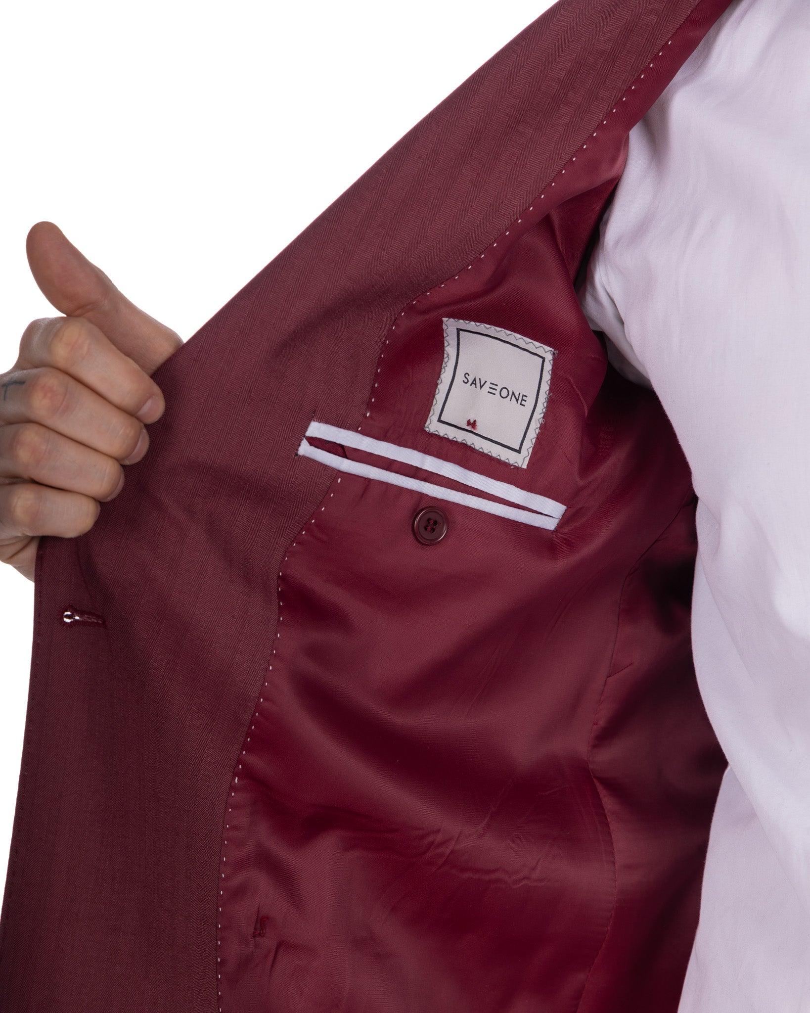 Marseille - burgundy solaro double-breasted suit