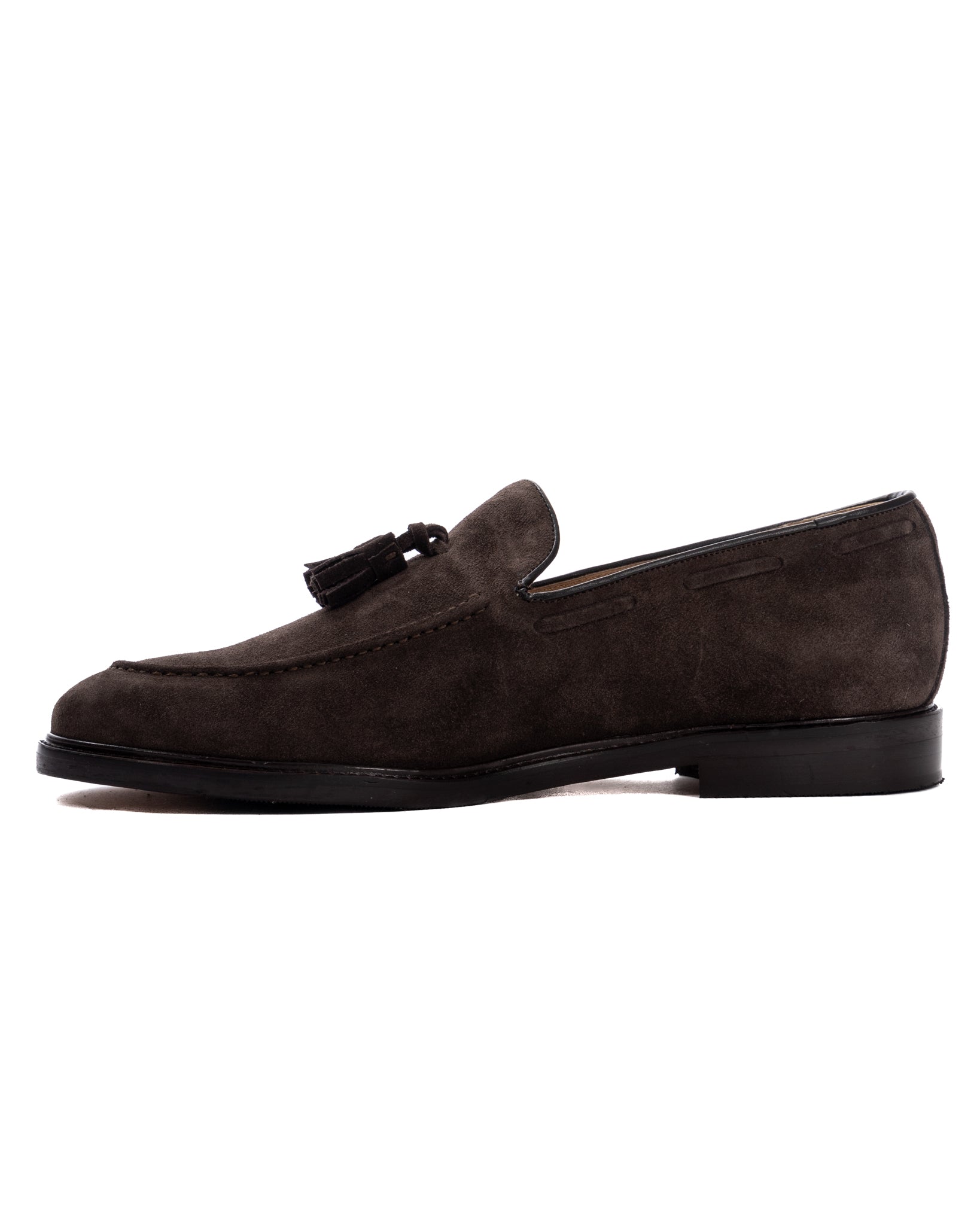 Caspar - mocassin en daim marron foncé