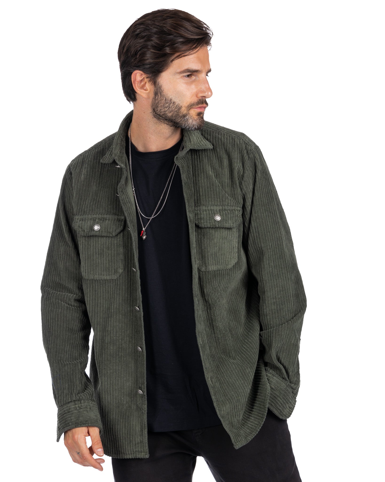 Dubhe - military velvet shirt