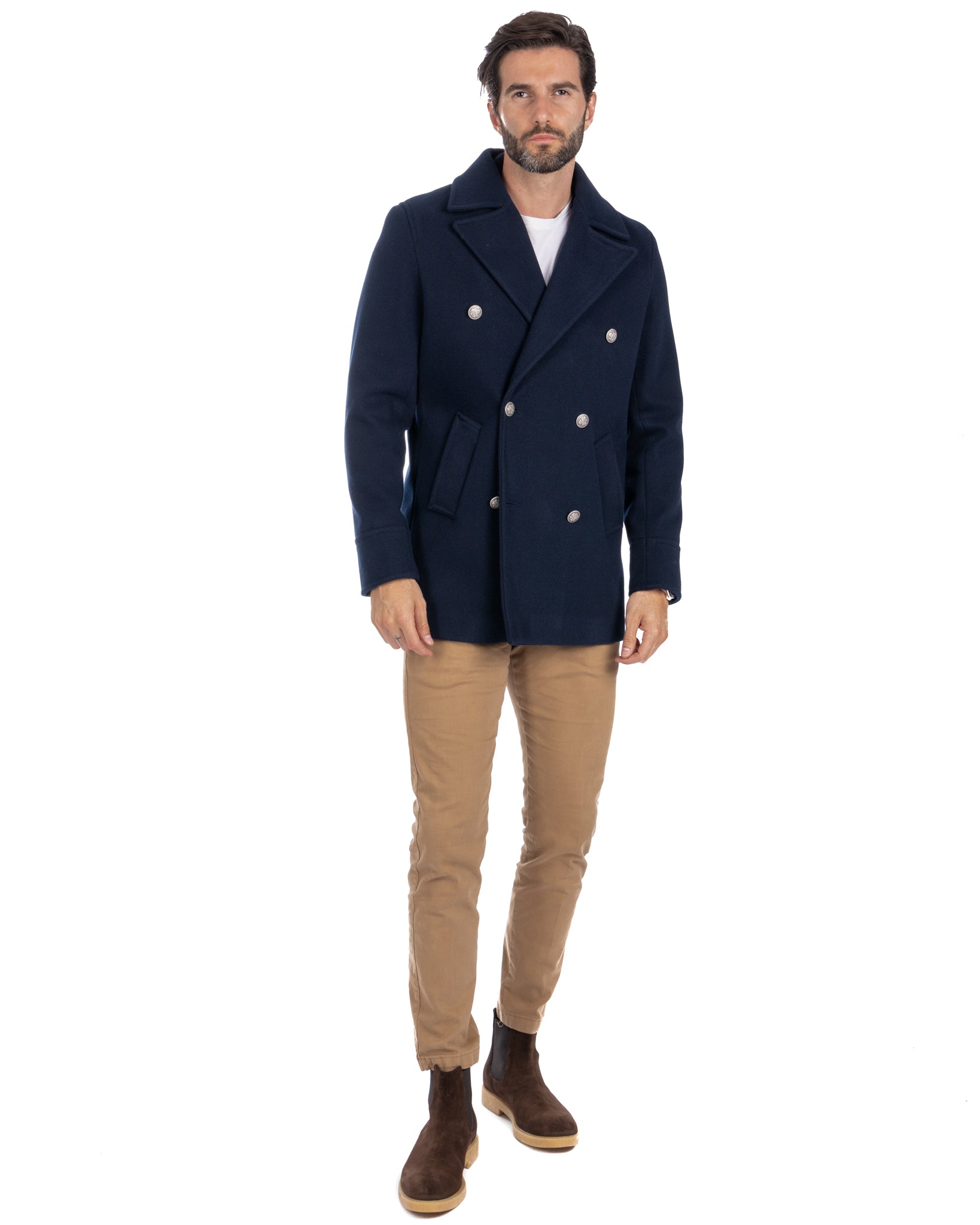 David - manteau 3/4 bleu