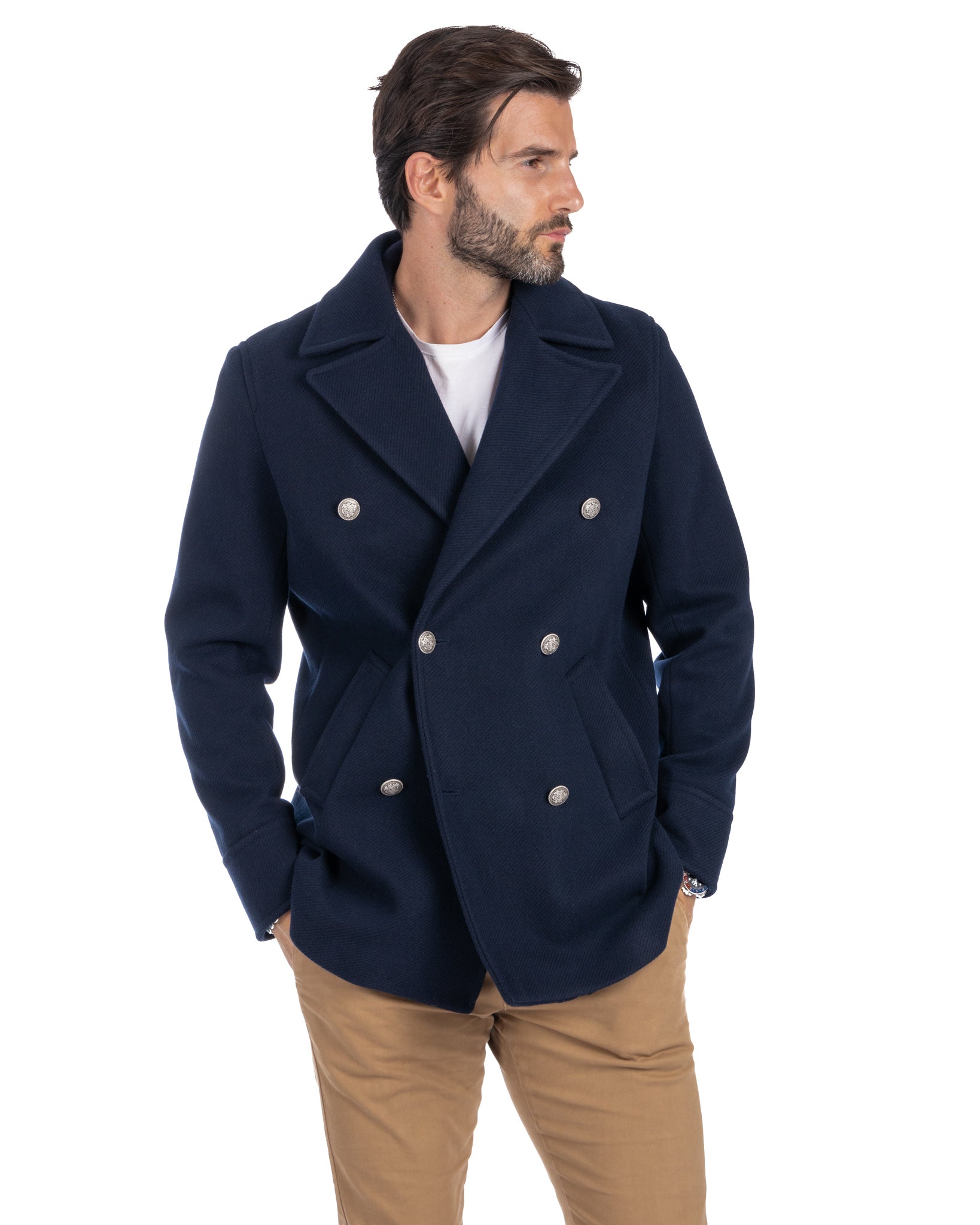 David - manteau 3/4 bleu