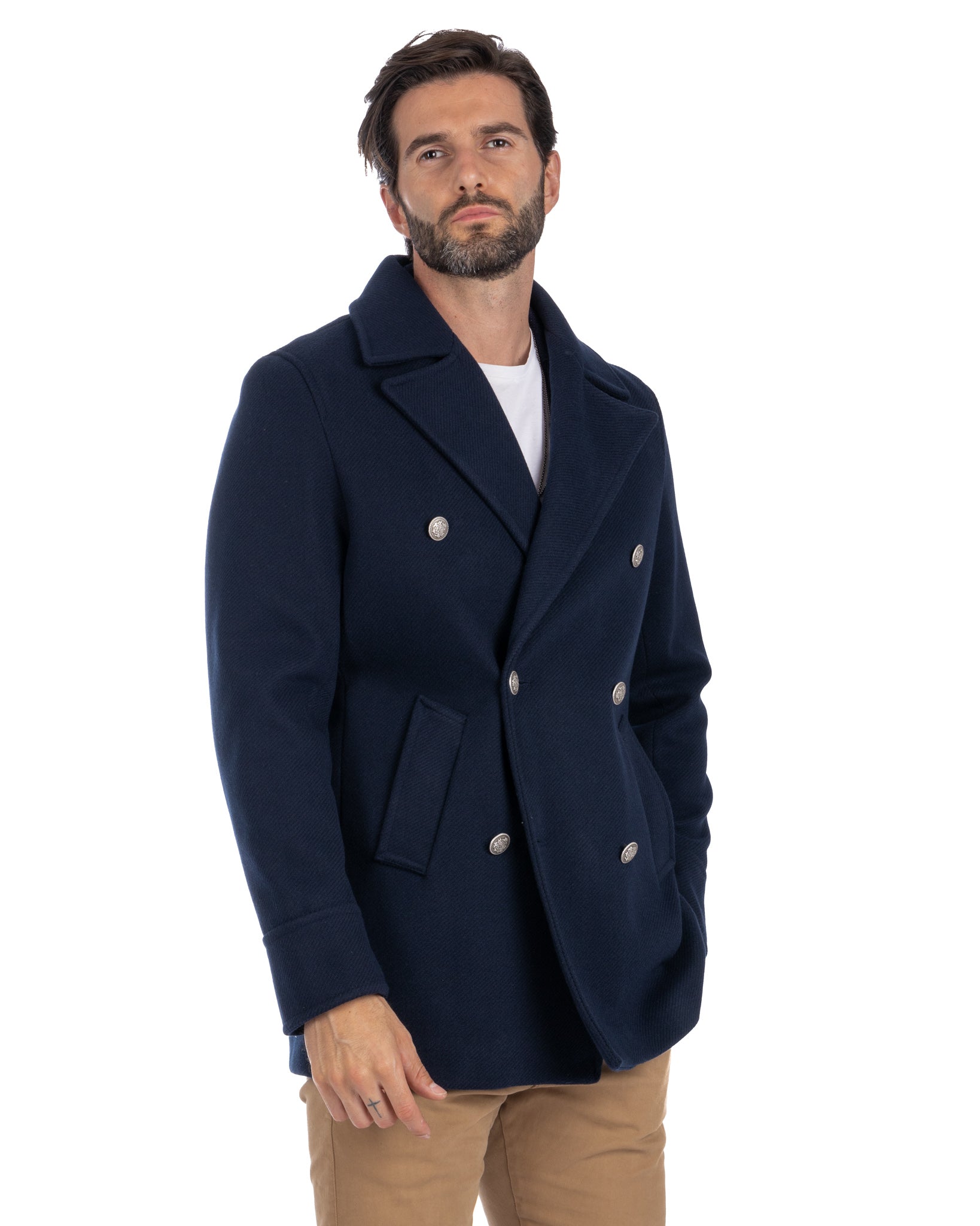 David - blue 3/4 coat