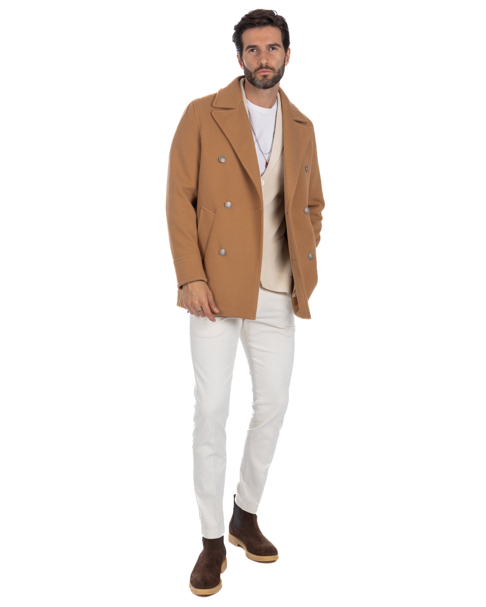 David - manteau 3/4 beige