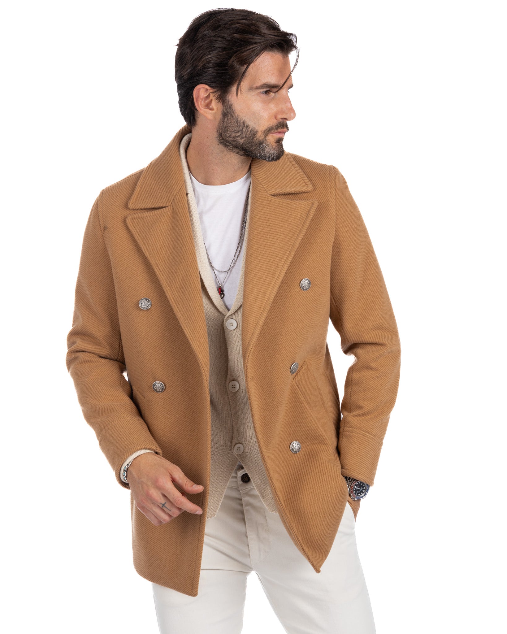 David - beige 3/4 coat