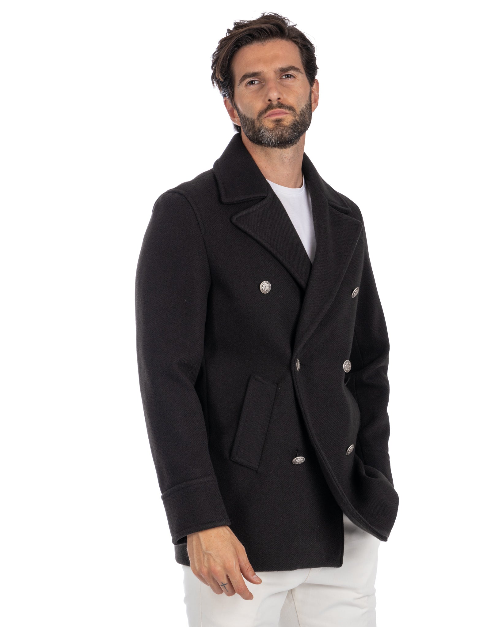 David - manteau 3/4 noir