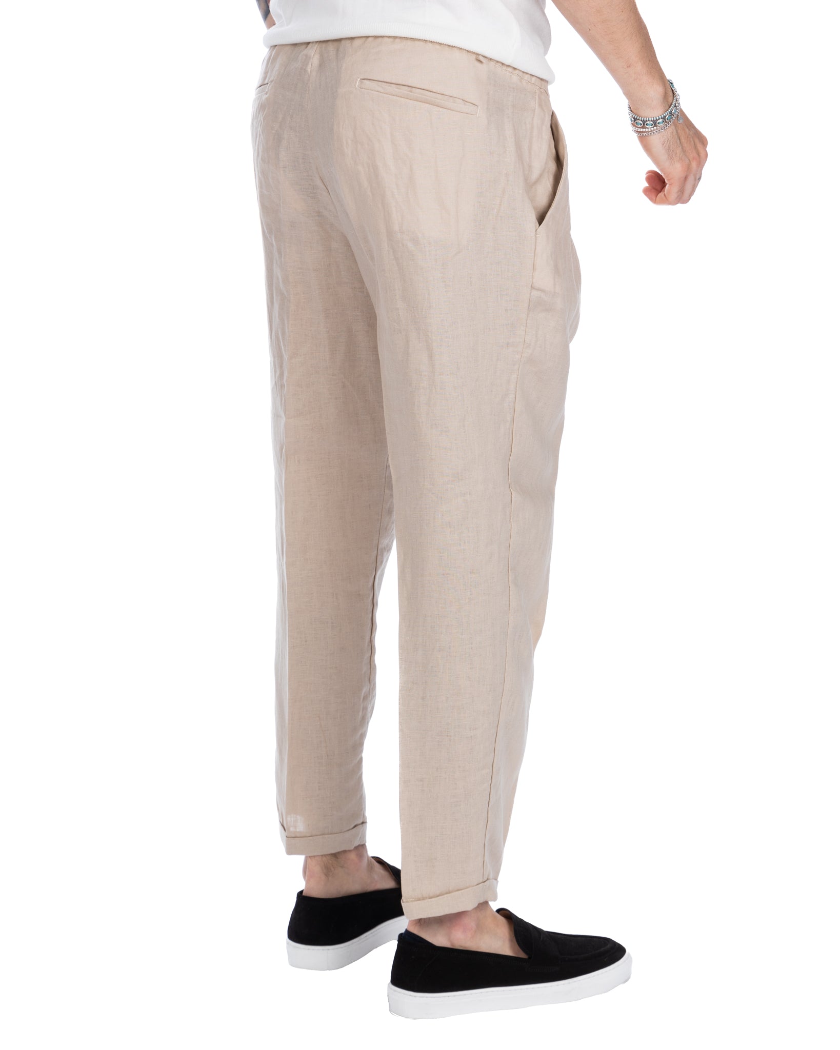 Colin - pure linen twine trousers