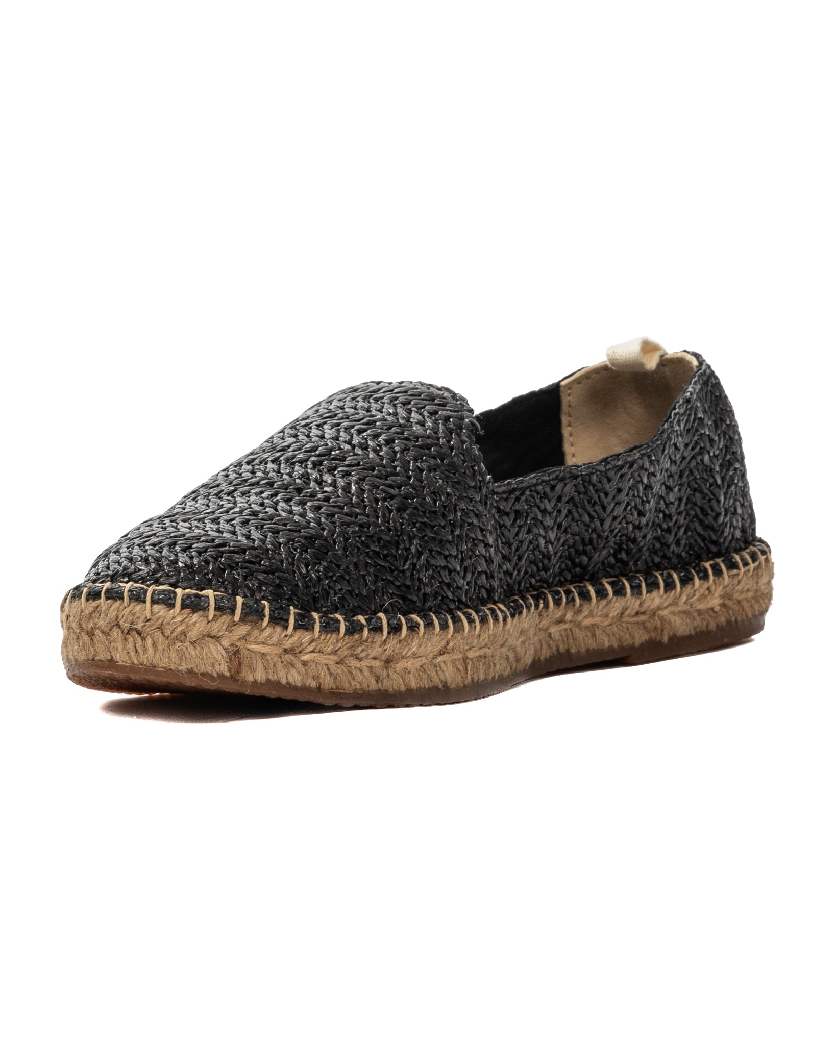 Gallipoli - black raffia espadrilles