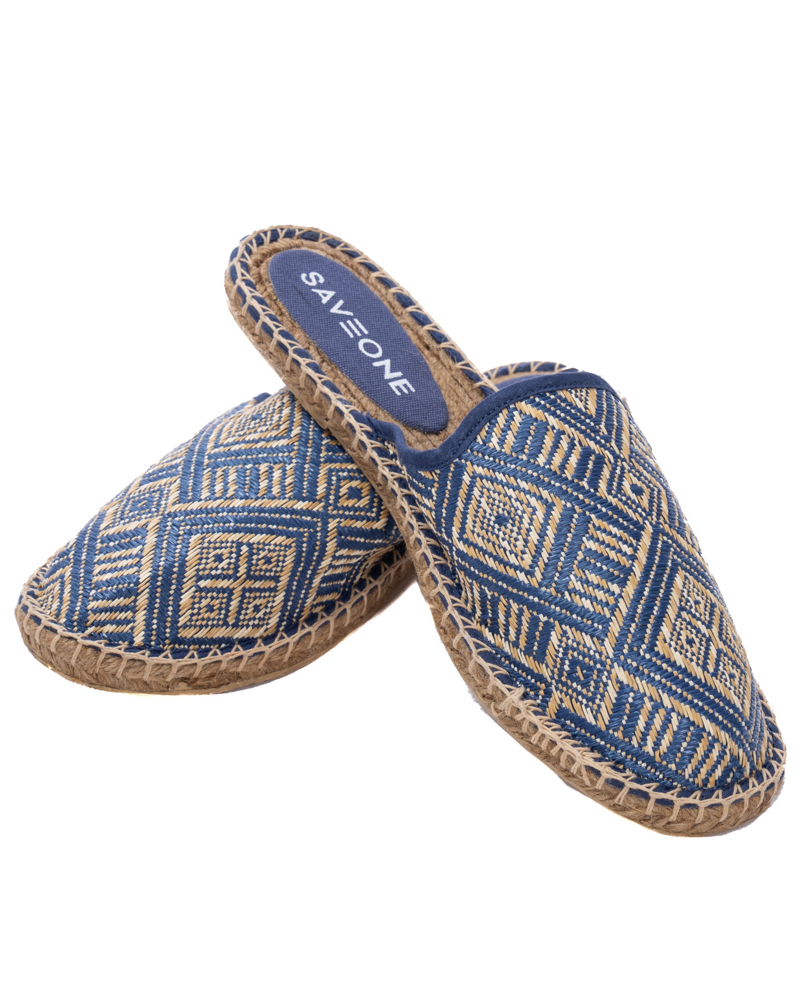 Portofino - mules espadrillas etnica blu