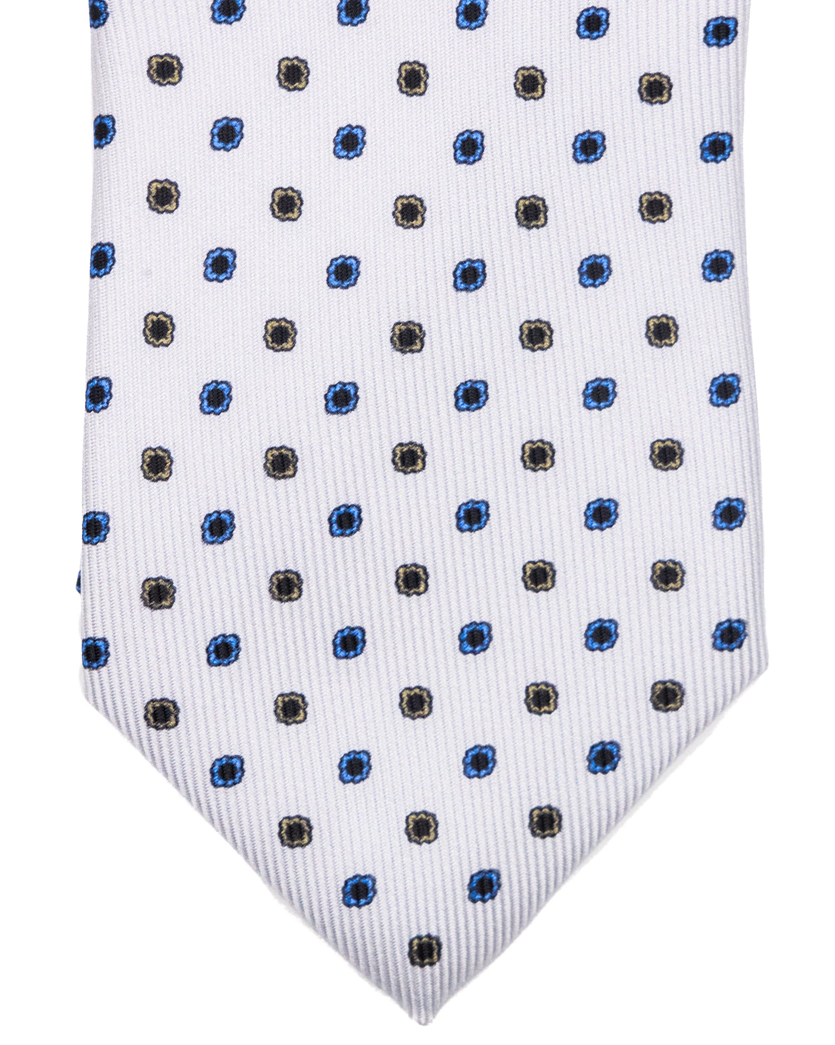 Tie - in blue woven silk