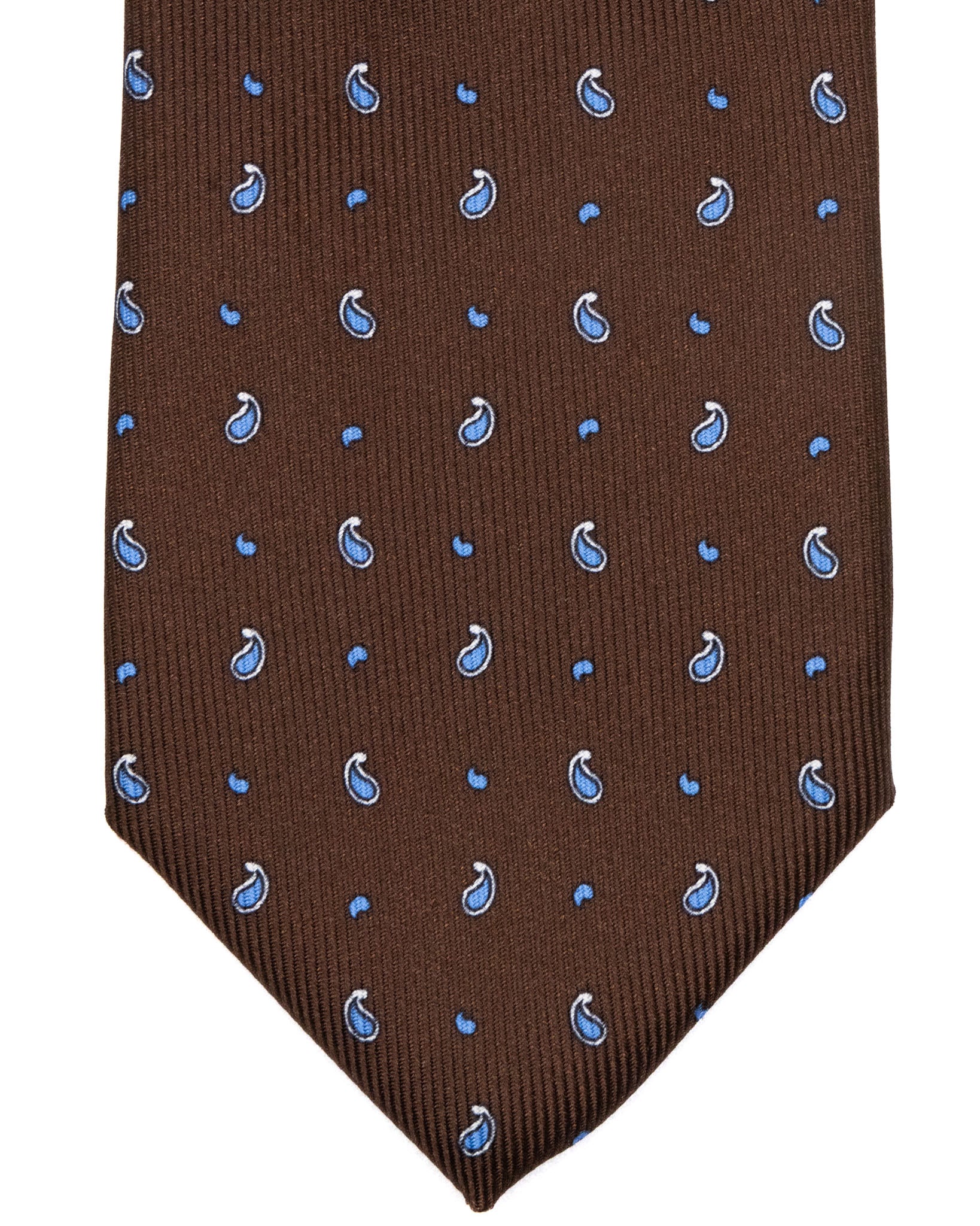 Tie - in blue woven silk