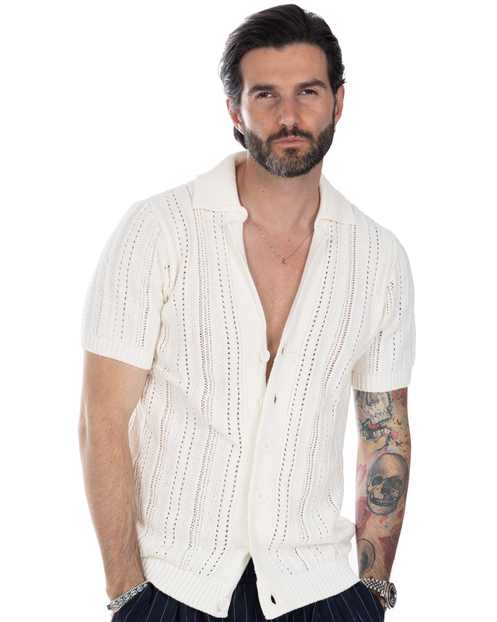 Novak - chemise en tricot crème