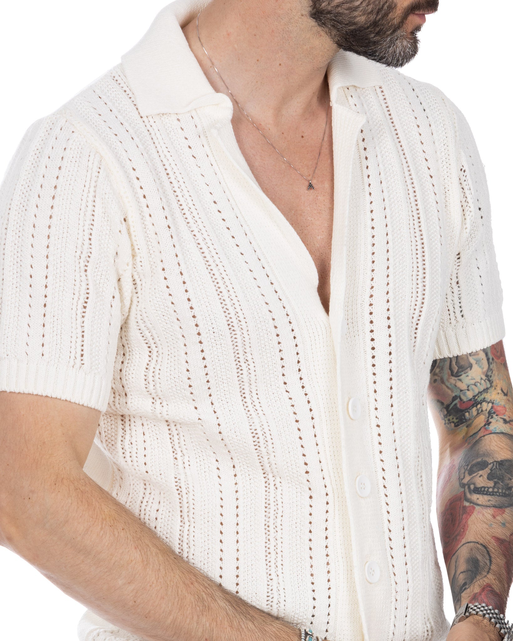 Novak - chemise en jersey crème