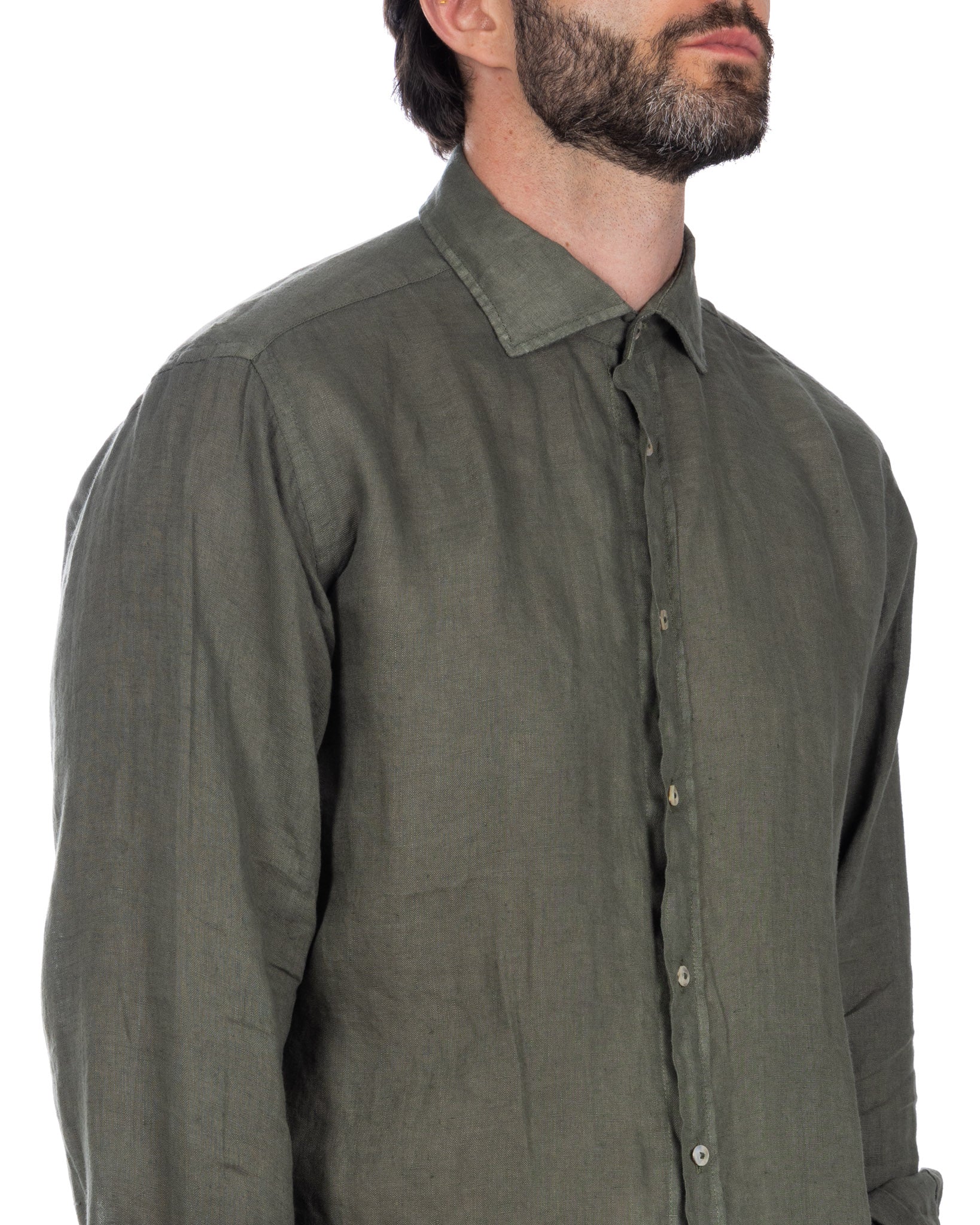 Montecarlo - camicia in puro lino militare