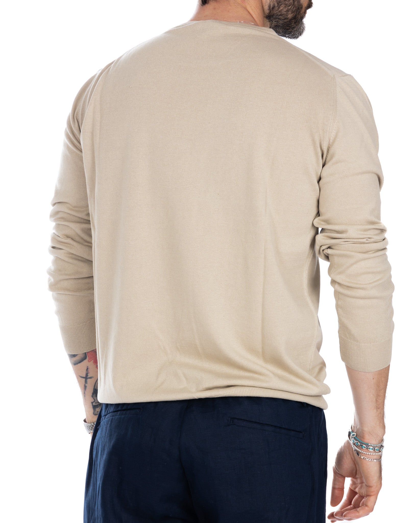 Daniil - pull en coton beige