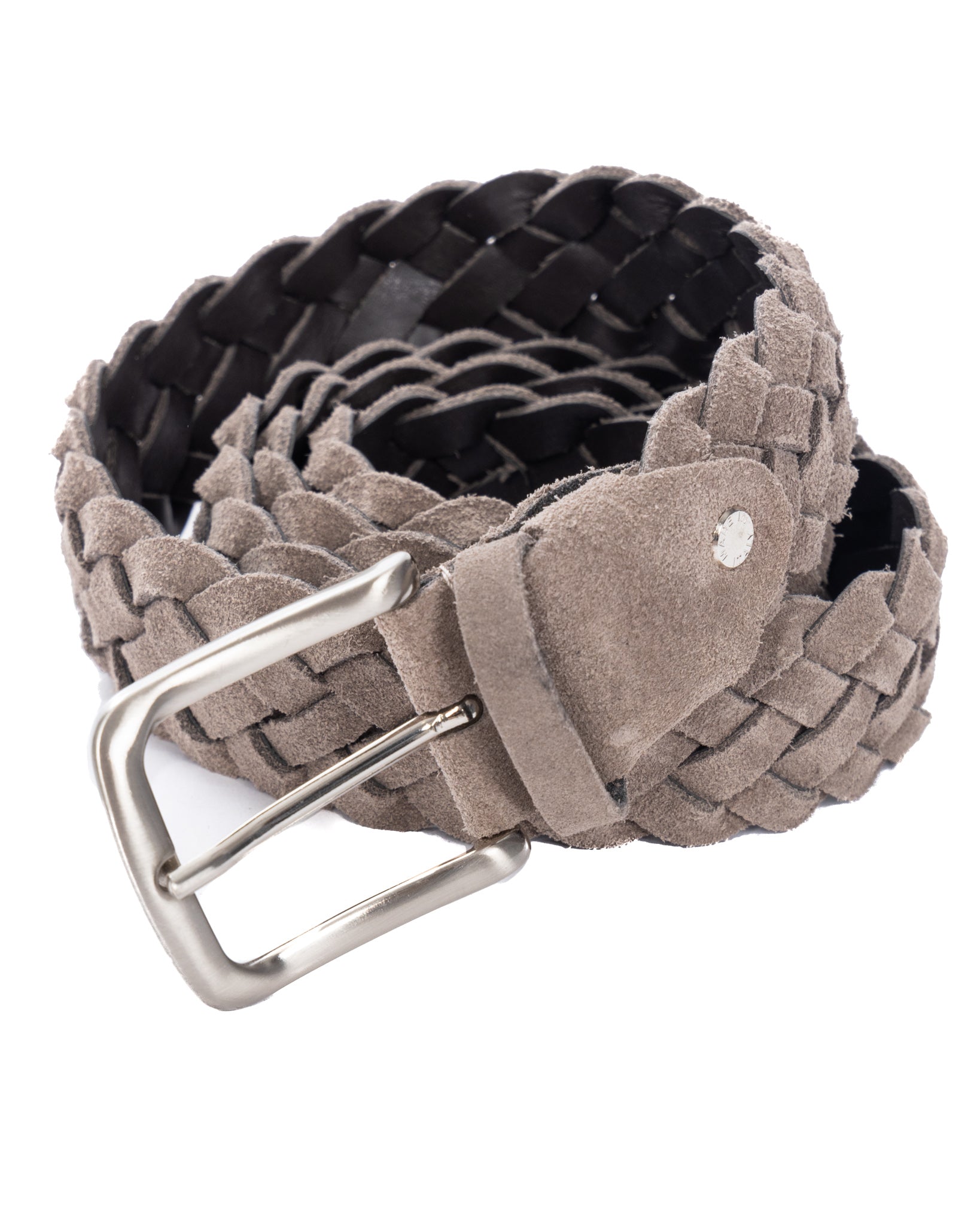 Chianti - large ceinture en daim tressé beige