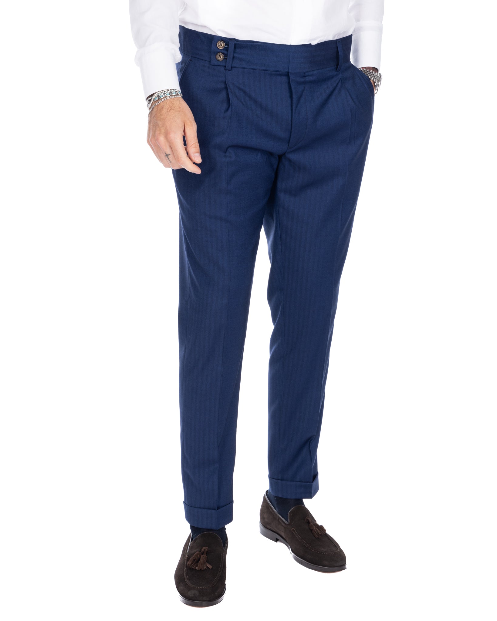 Colonia - pantalon taille haute solaro royal