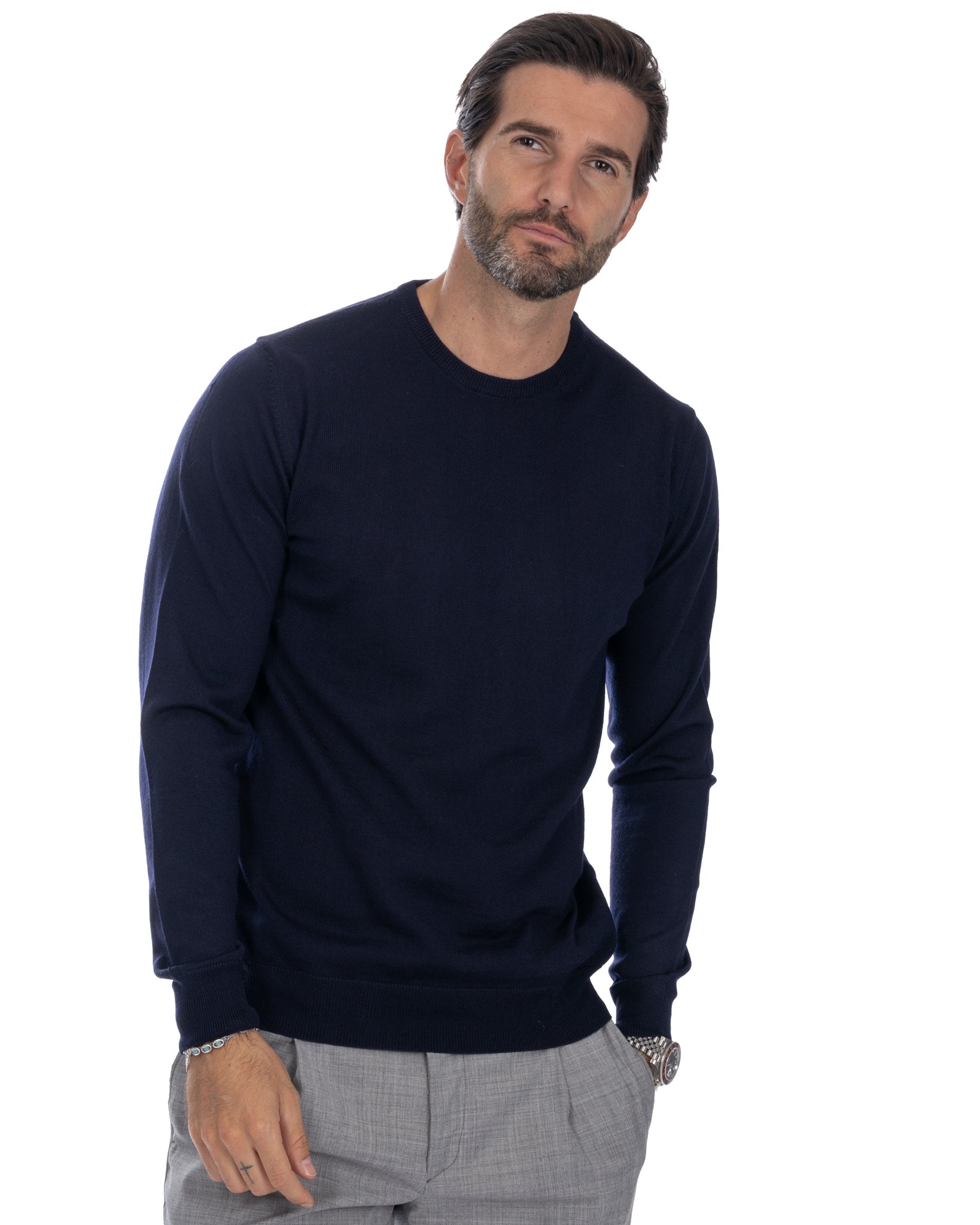 Furore - blue merino wool sweater