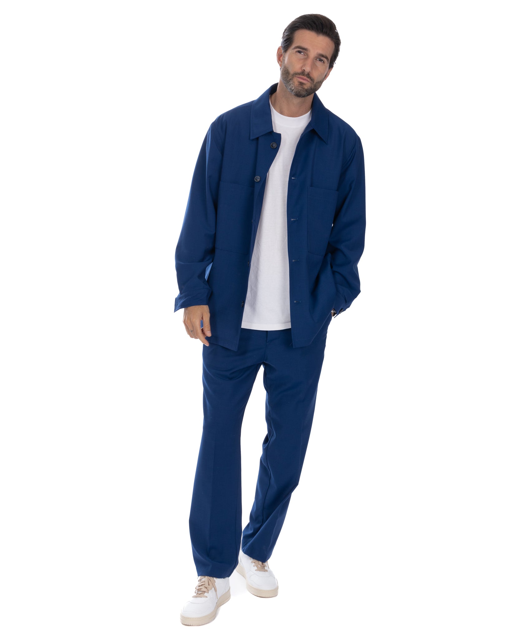 Donald - oversized blue blend jacket