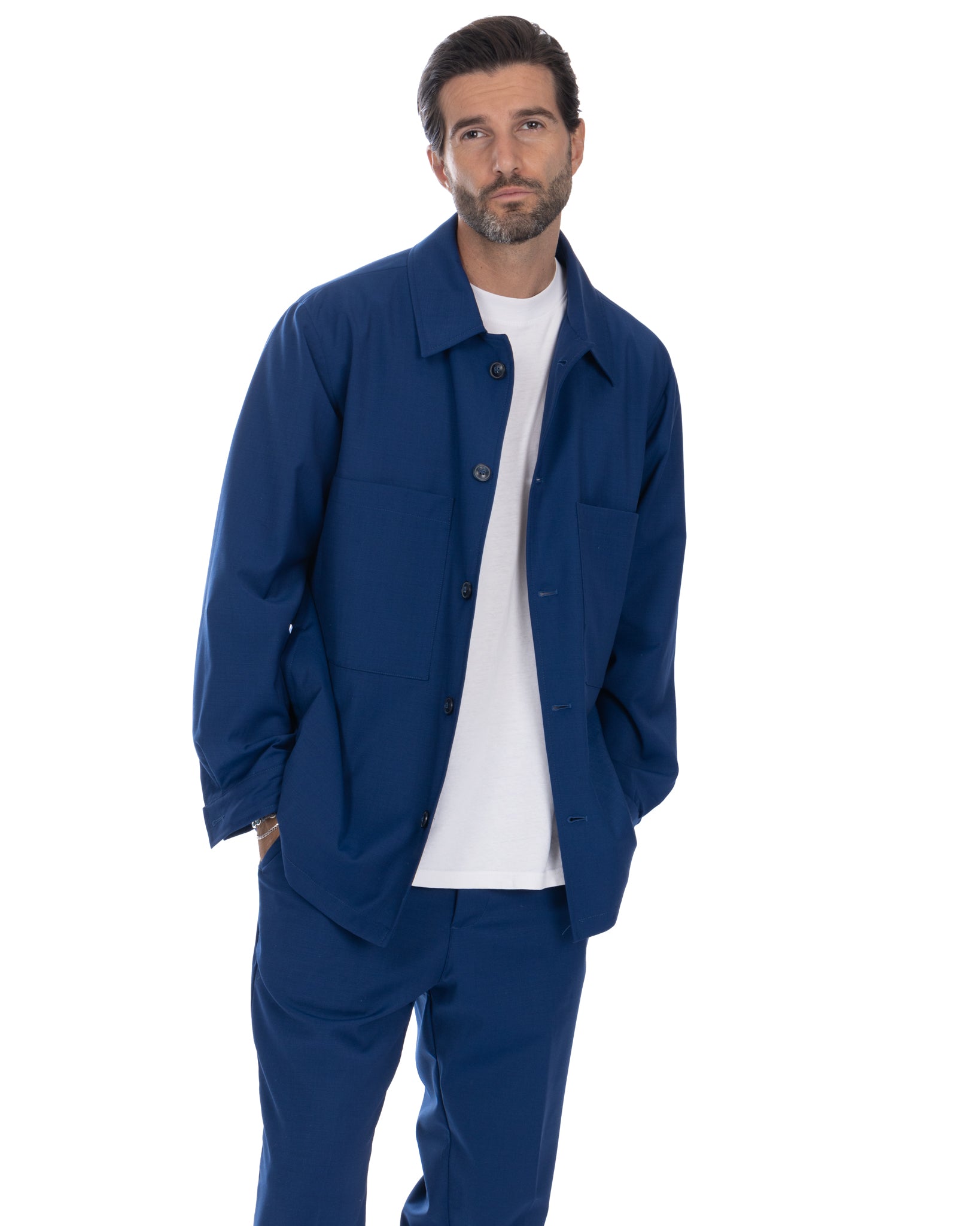 Donald - oversized blue blend jacket