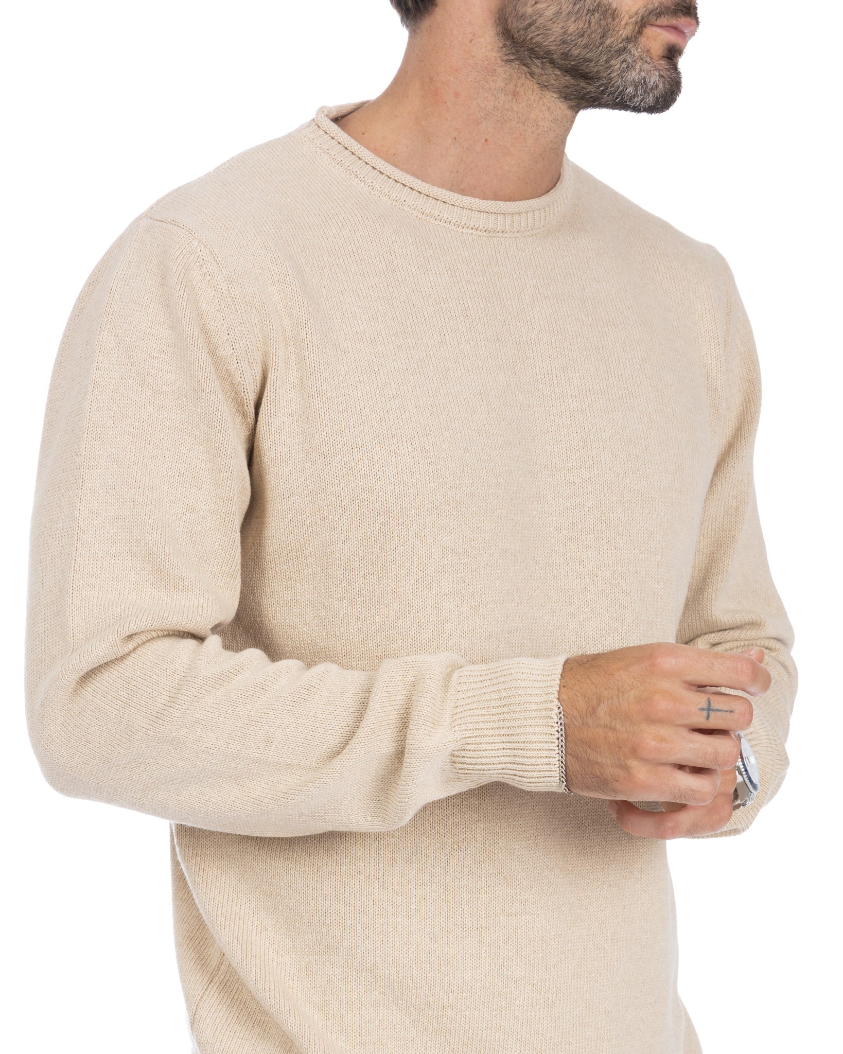 Adak - beige crewneck sweater