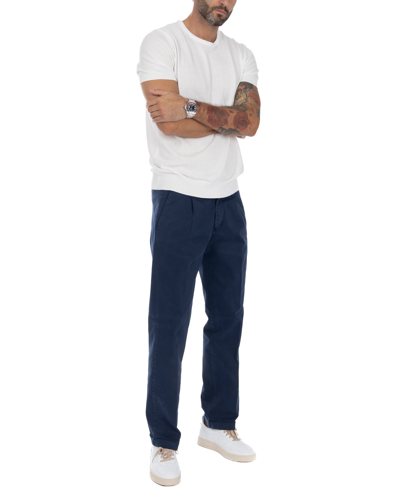 Sean - cornflower blue bull denim trousers