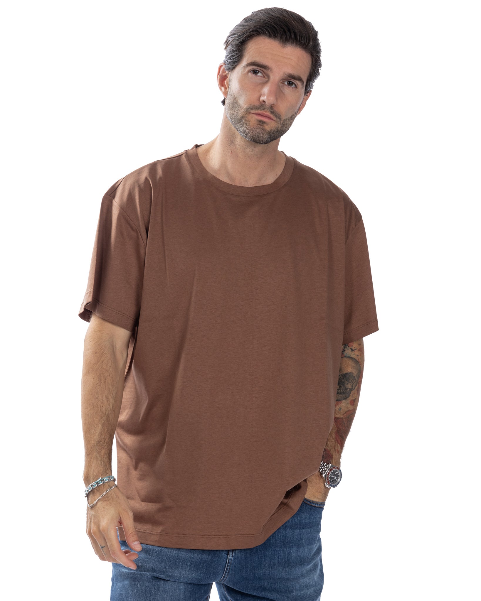 Owen - t-shirt cammello oversize