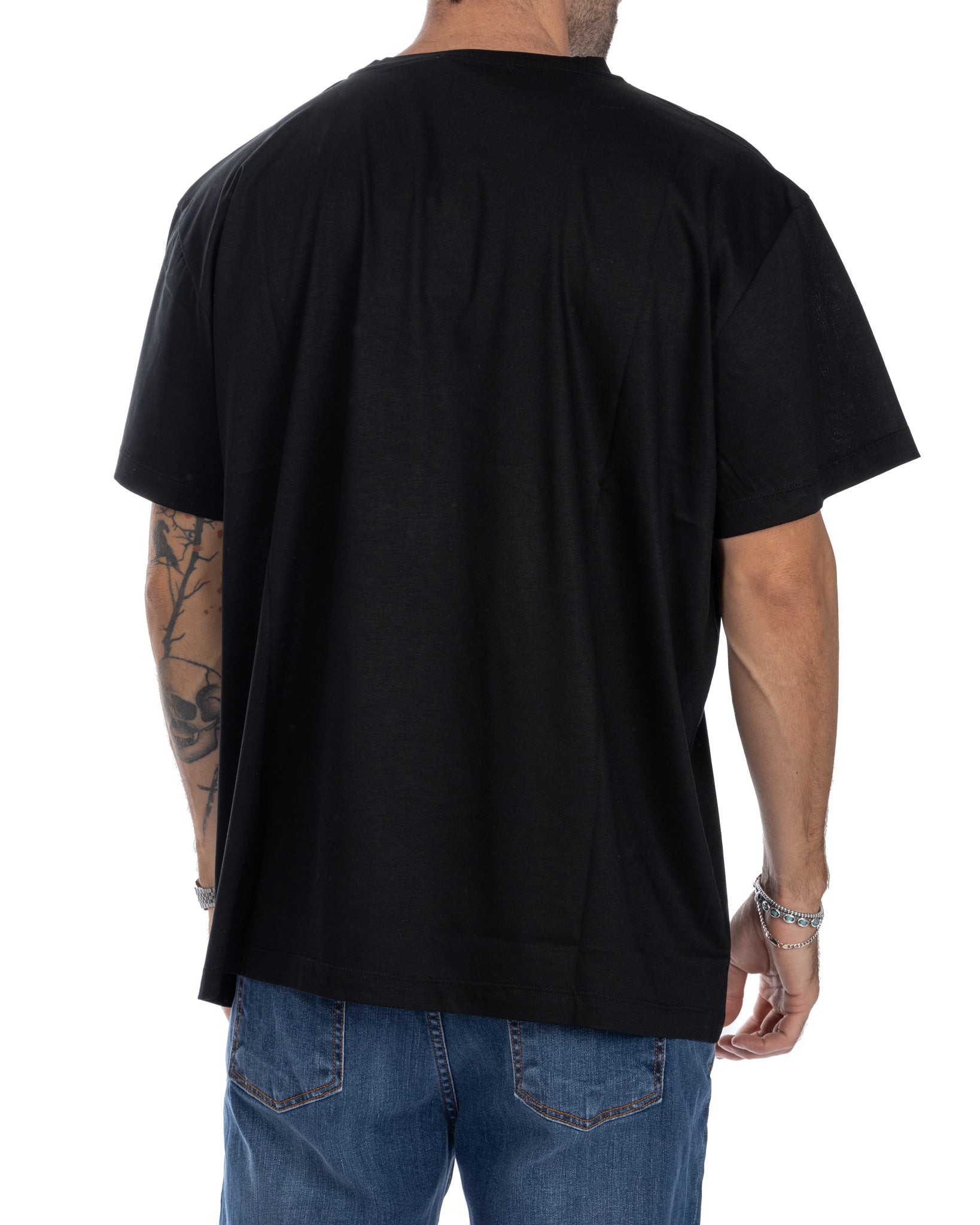 Owen - t-shirt nera oversize