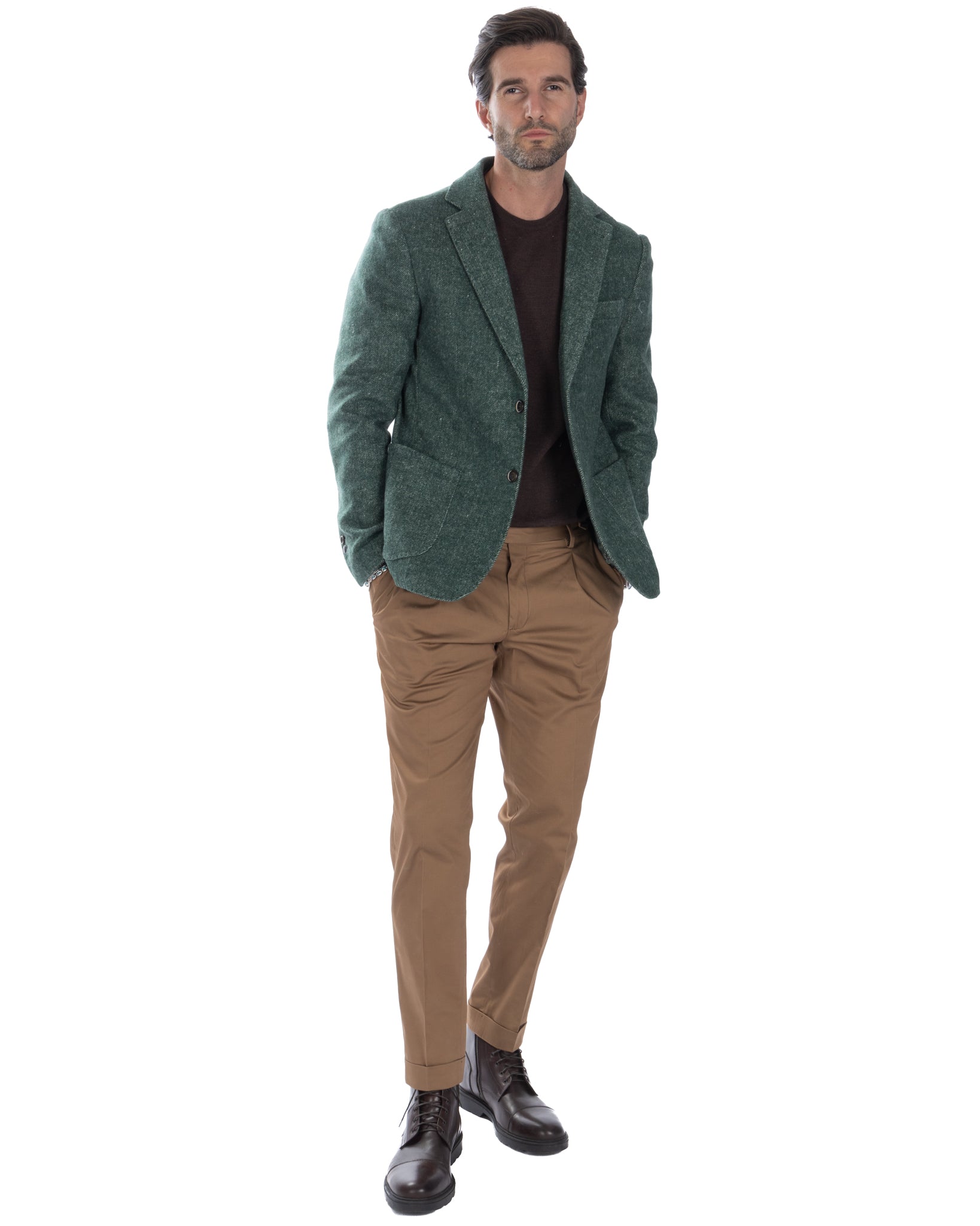 Remi - green single-breasted jacket