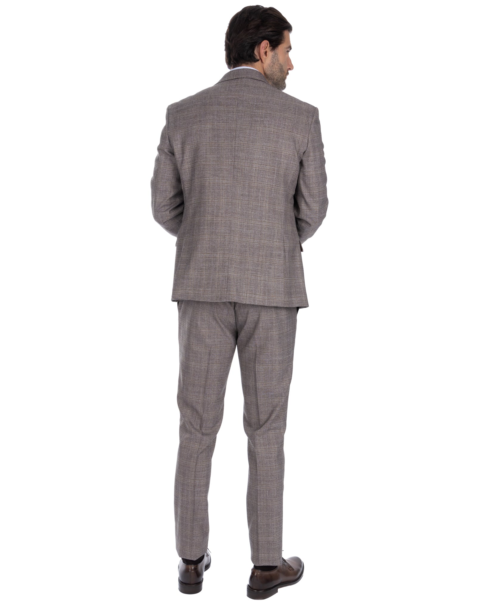 Hanoi - beige square single-breasted suit