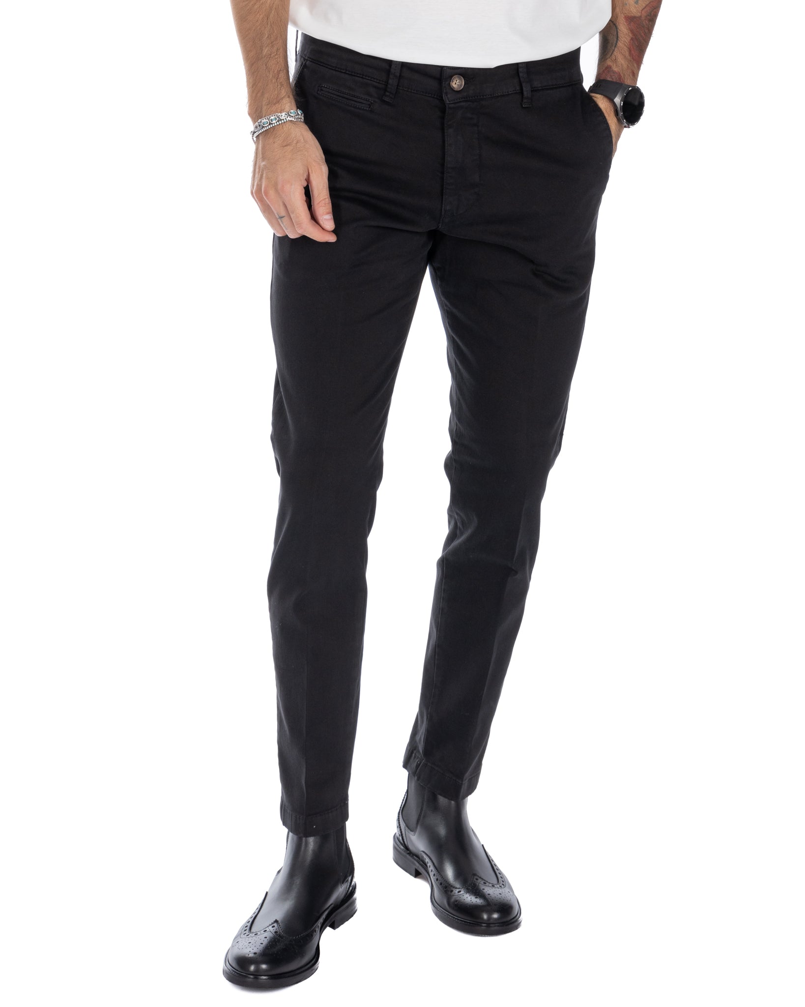 Paul - Black basic trousers