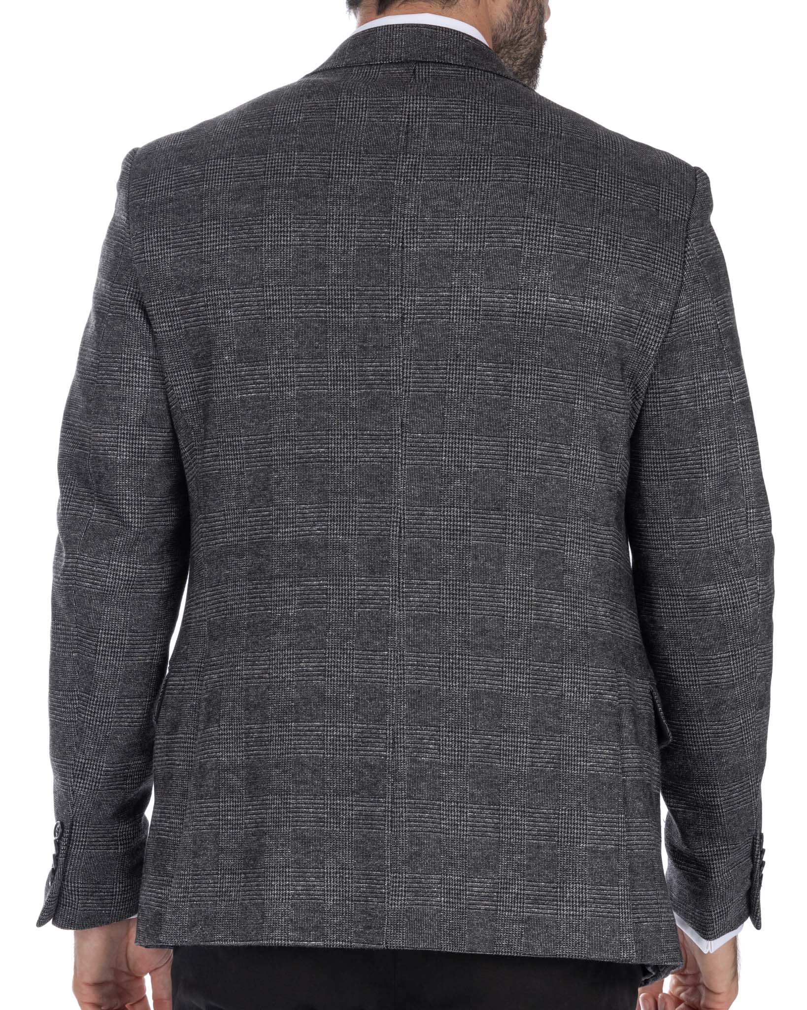 Orson - veste carrée anthracite à boutonnage simple