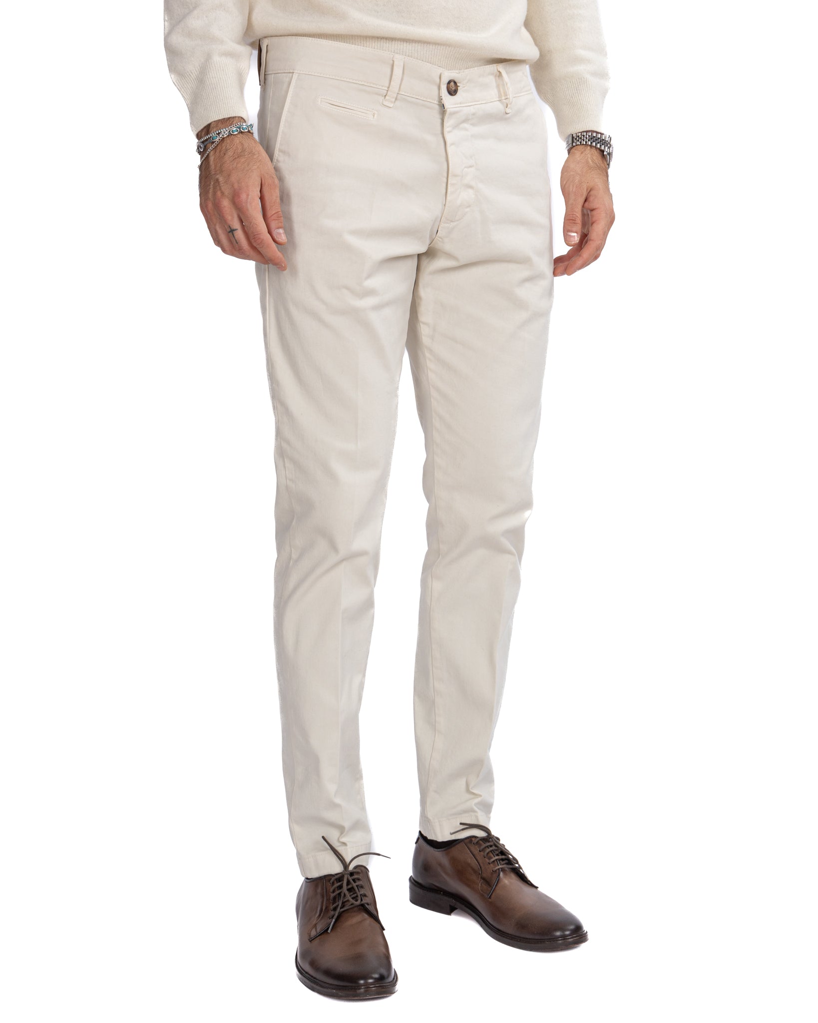 Paul - Pantalone basic panna