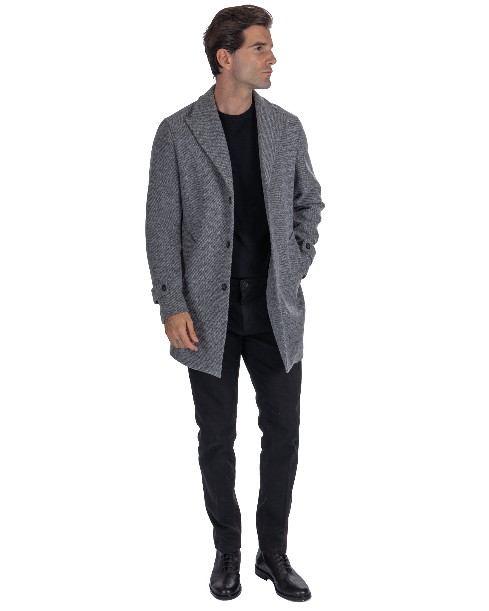 Louis - cappotto monopetto grigio