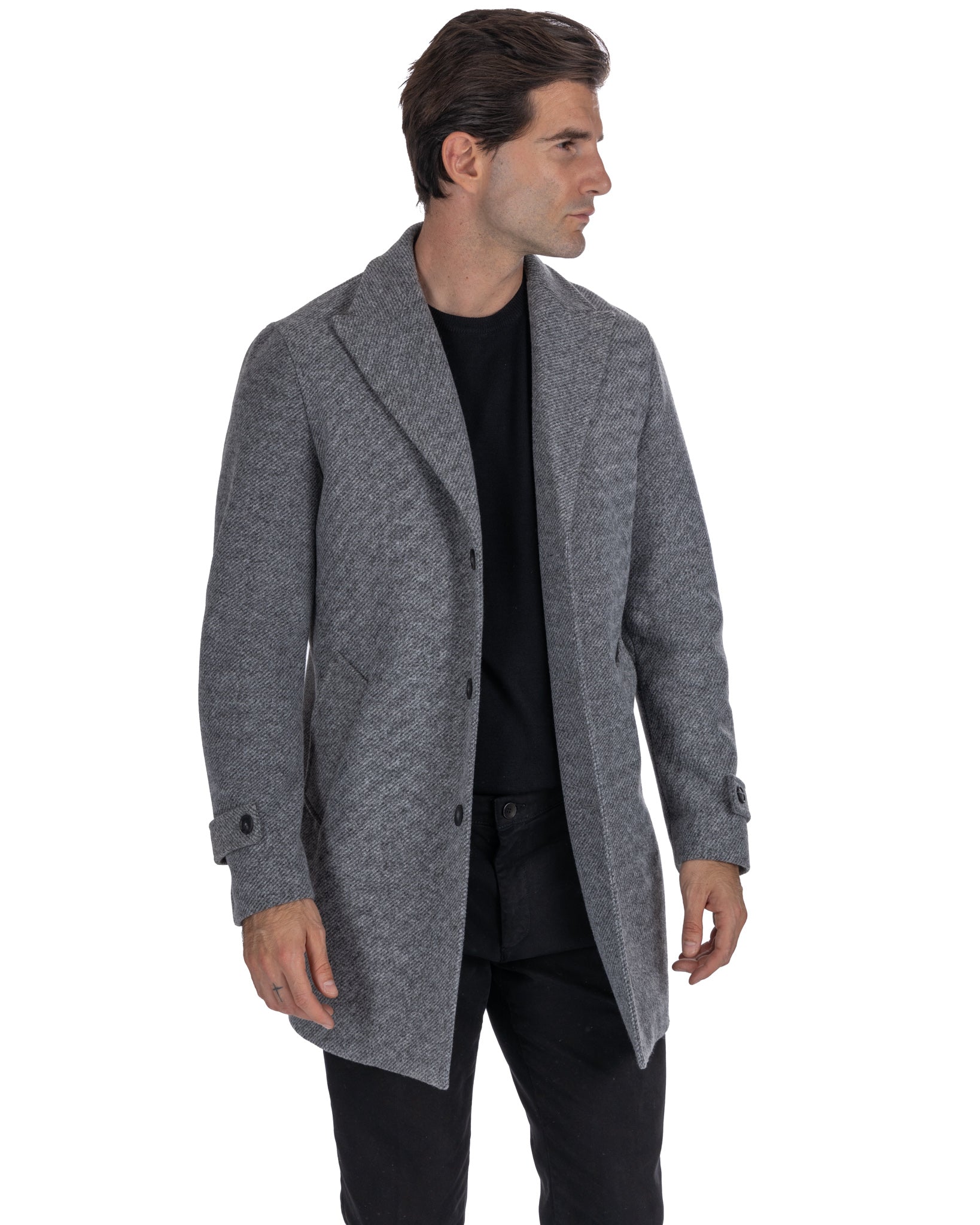 Louis - cappotto monopetto grigio