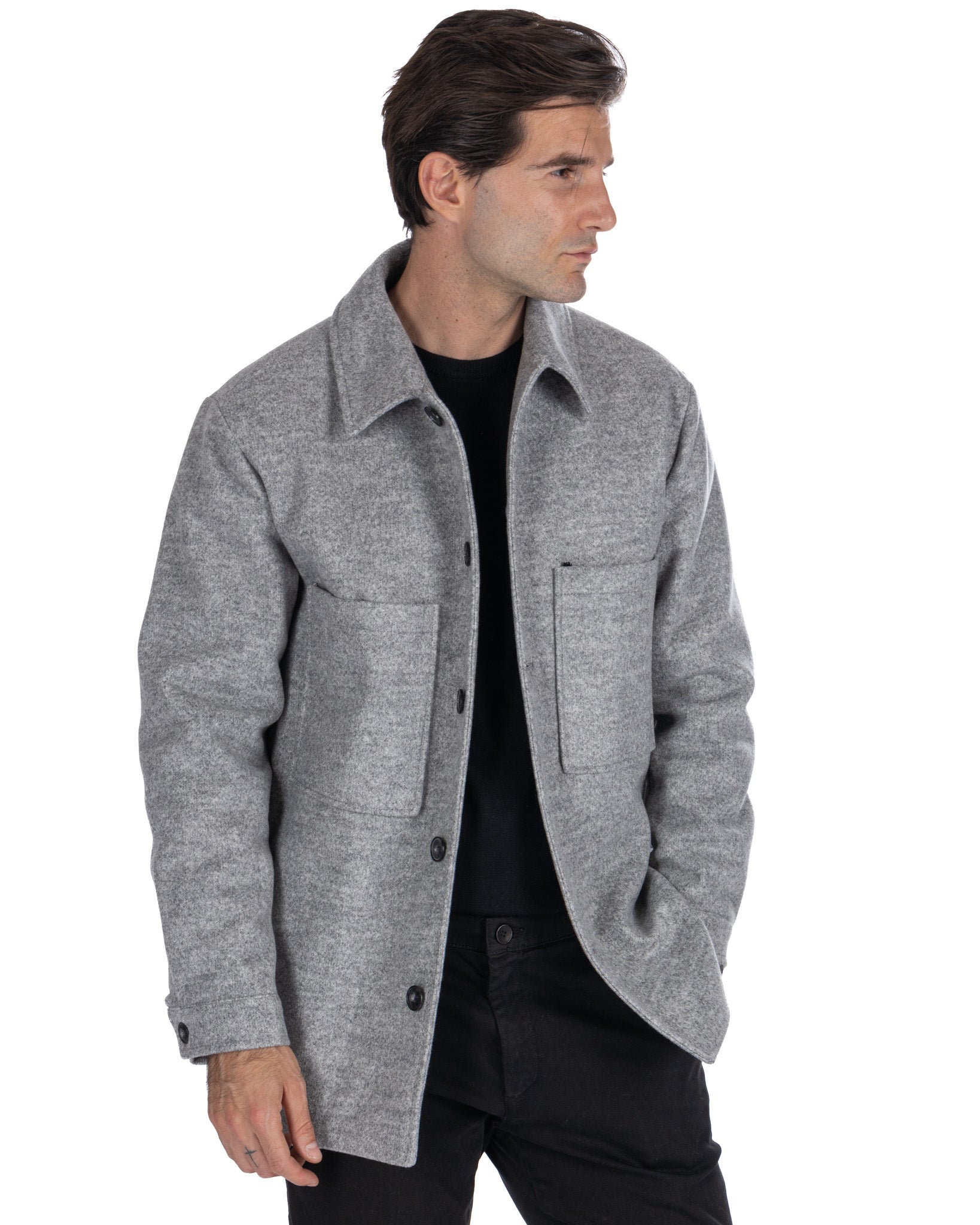 Gervais - grey quilted jacket