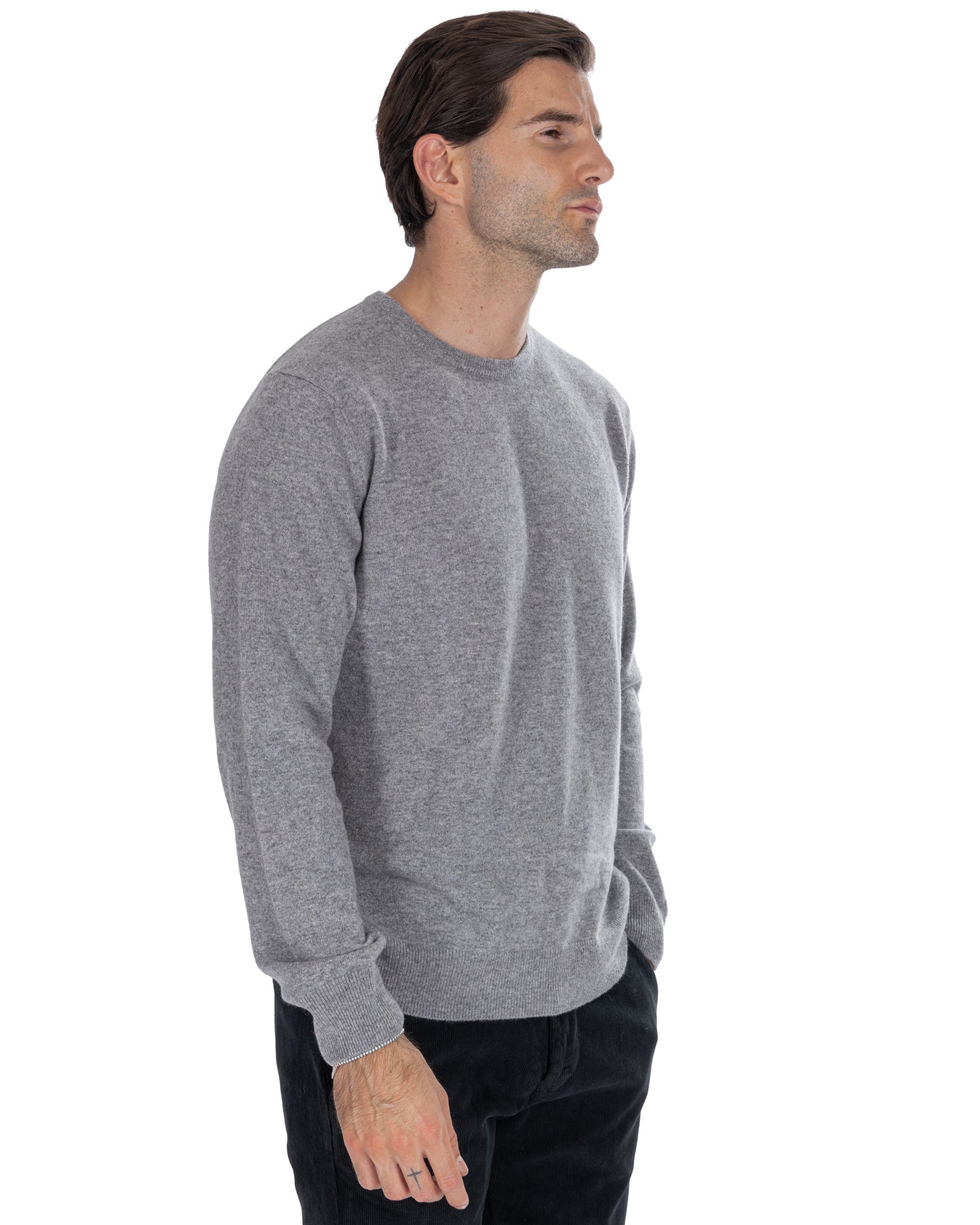 Atrani - pull pur cachemire gris clair