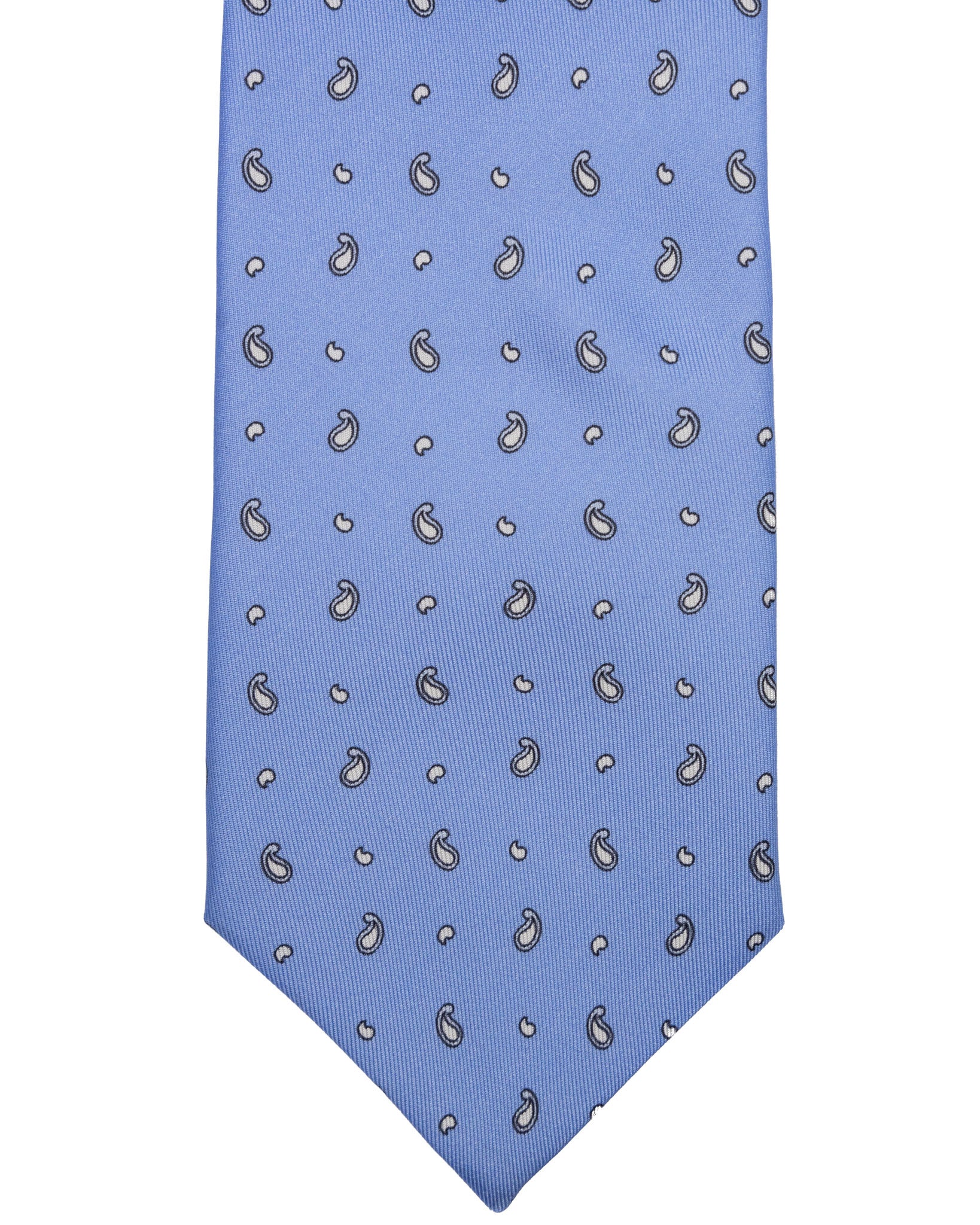 Tie - in blue woven silk