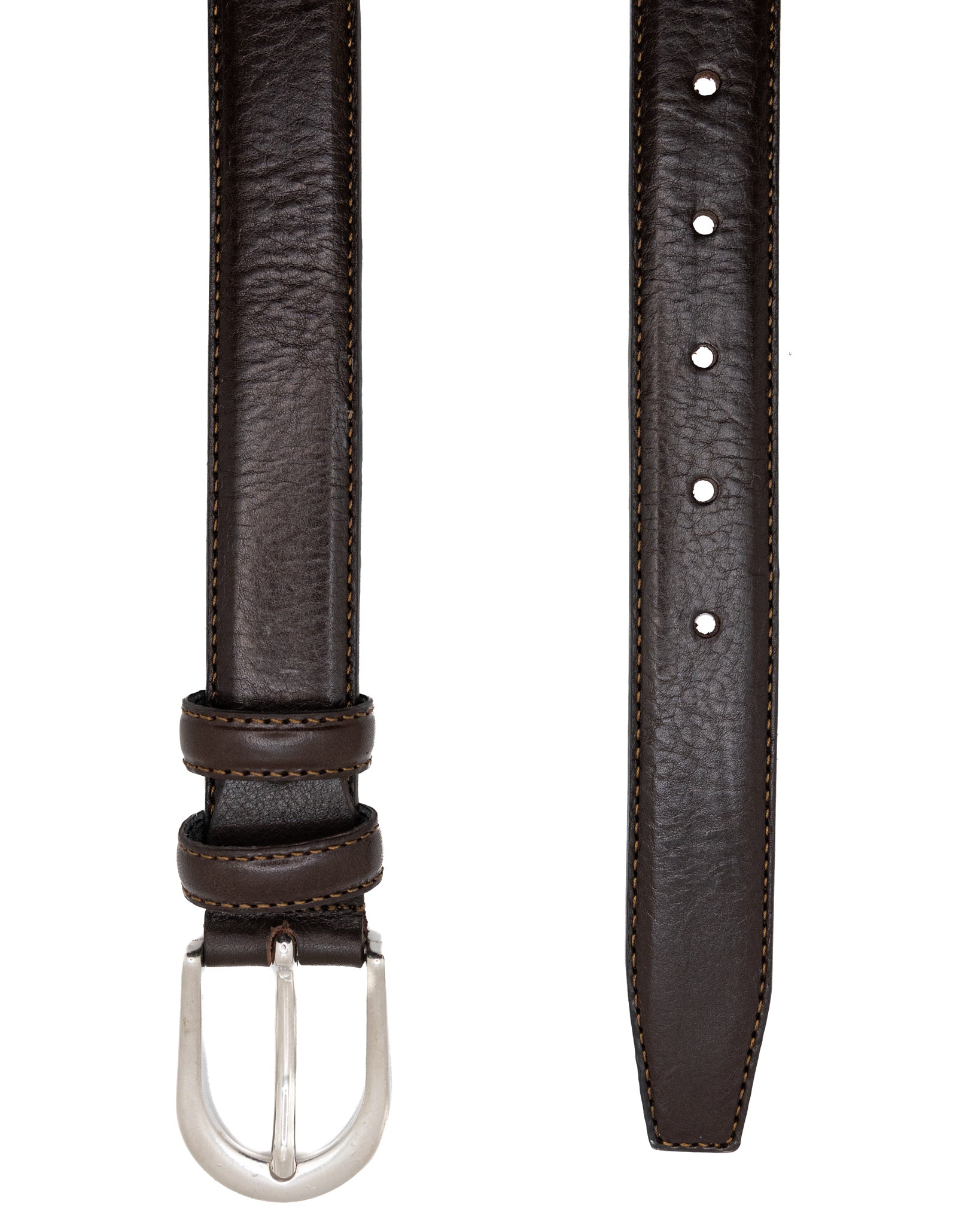 Empoli - dark brown hammered leather belt