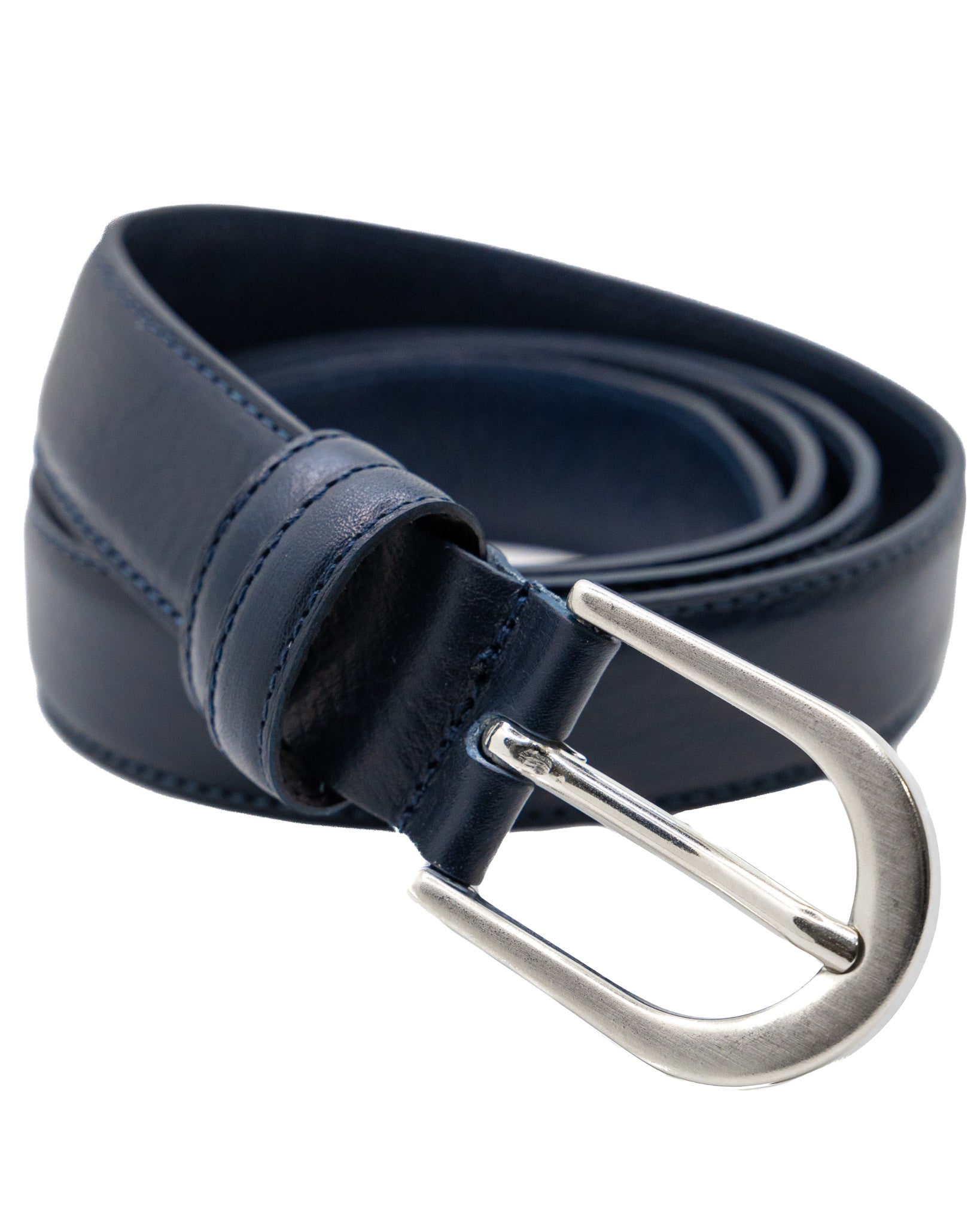 Empoli - blue hammered leather belt