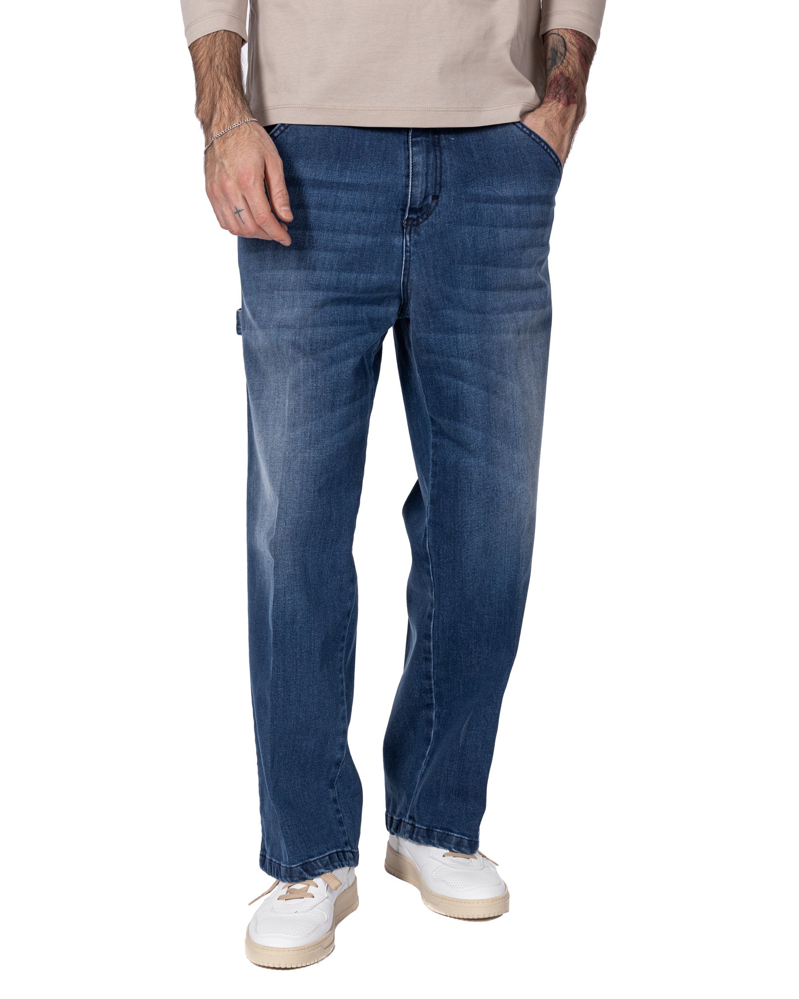 Koen - jeans baggy lavaggio medio