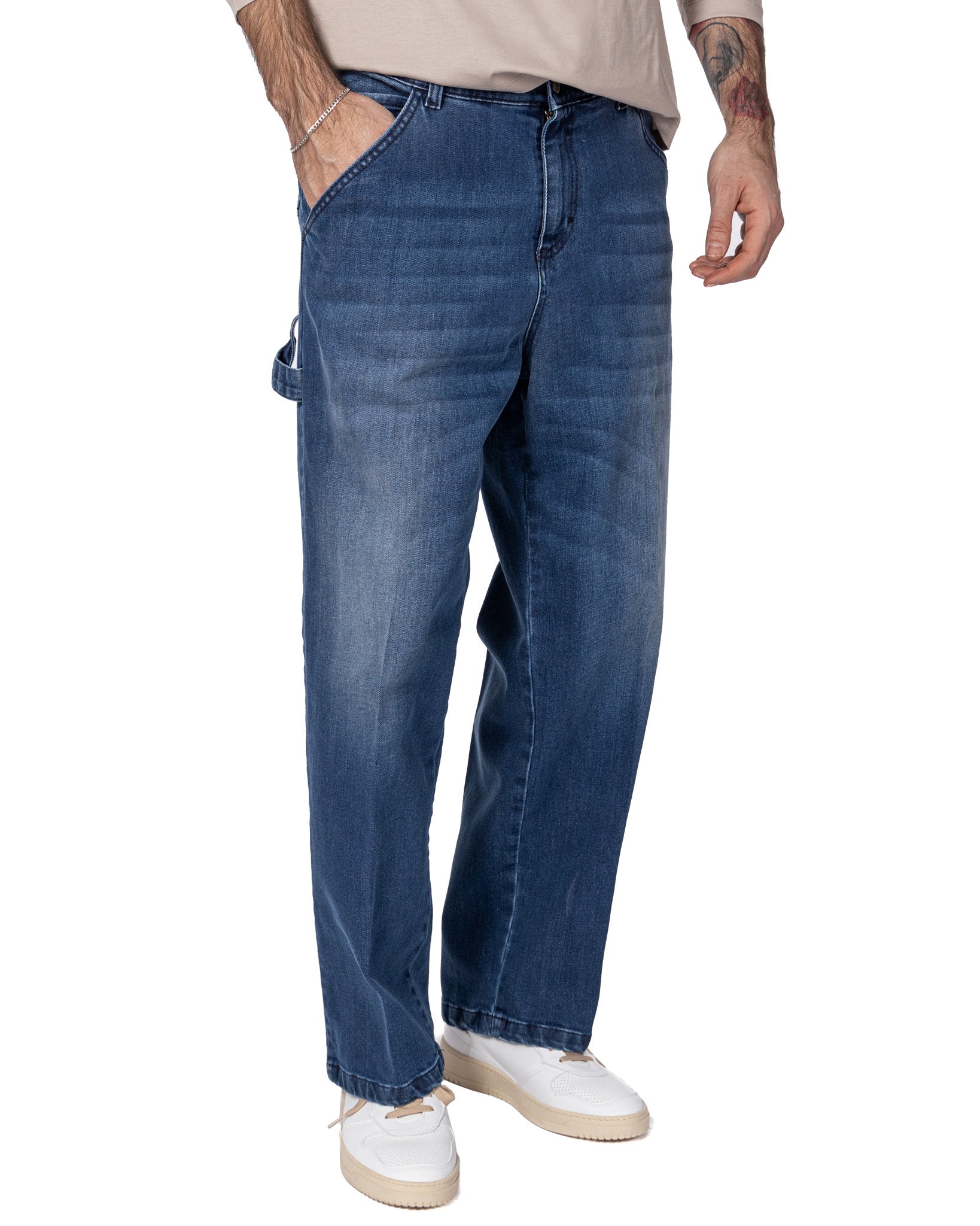 Koen - jeans baggy lavaggio medio