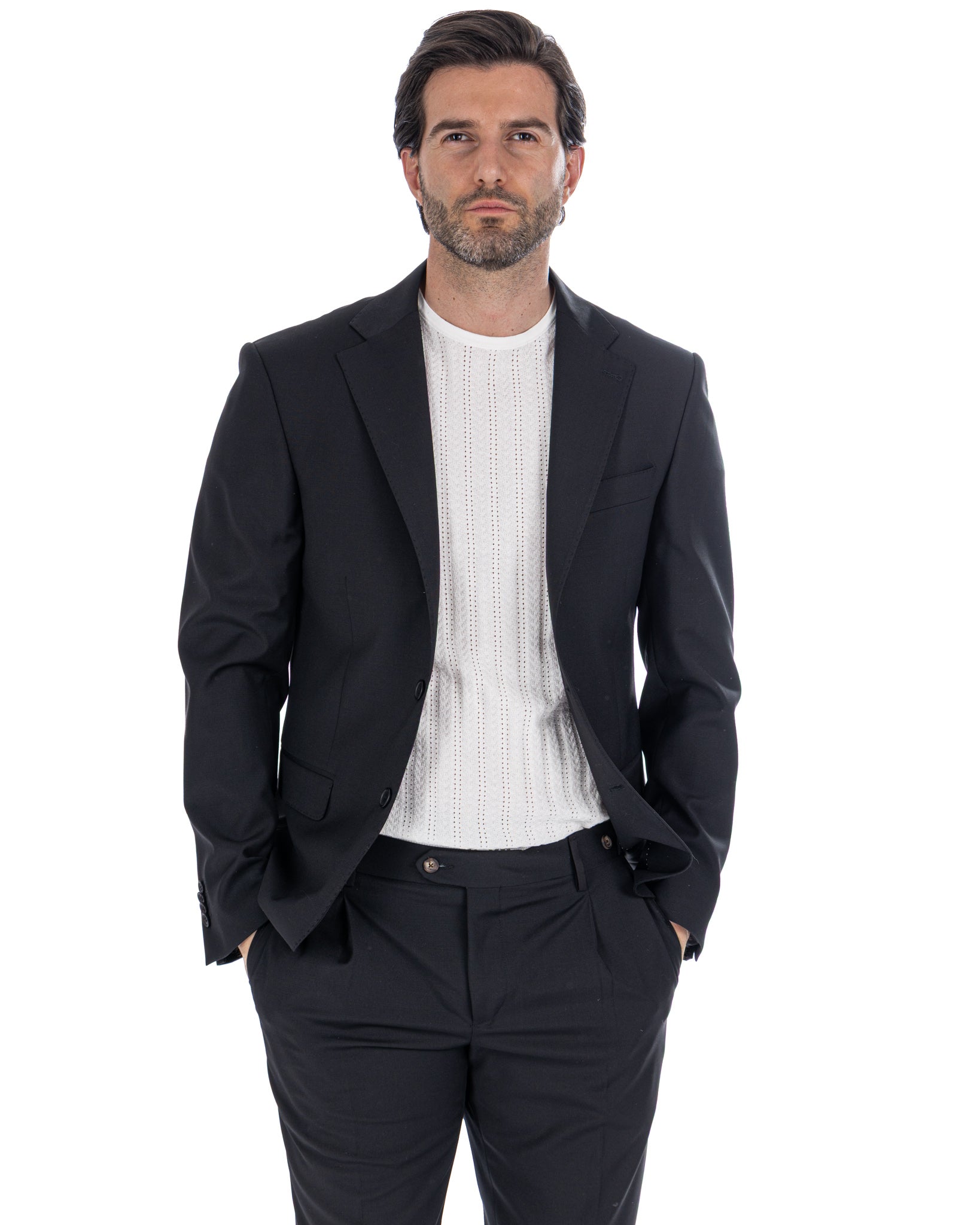 Landon - Black Wool Blend Jacket