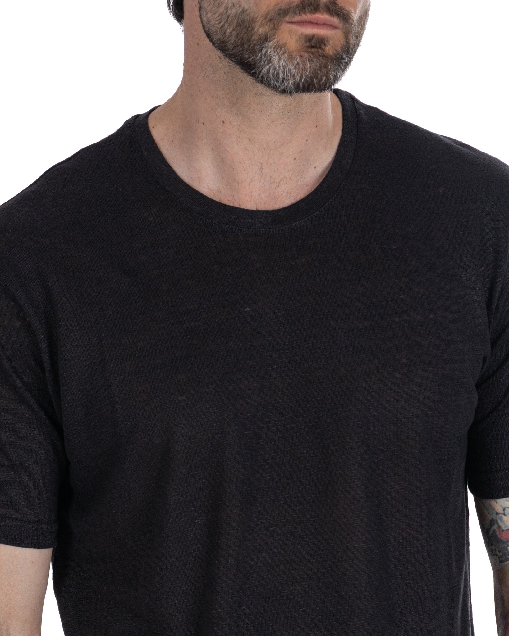 Felix - t-shirt oversize en lin noir