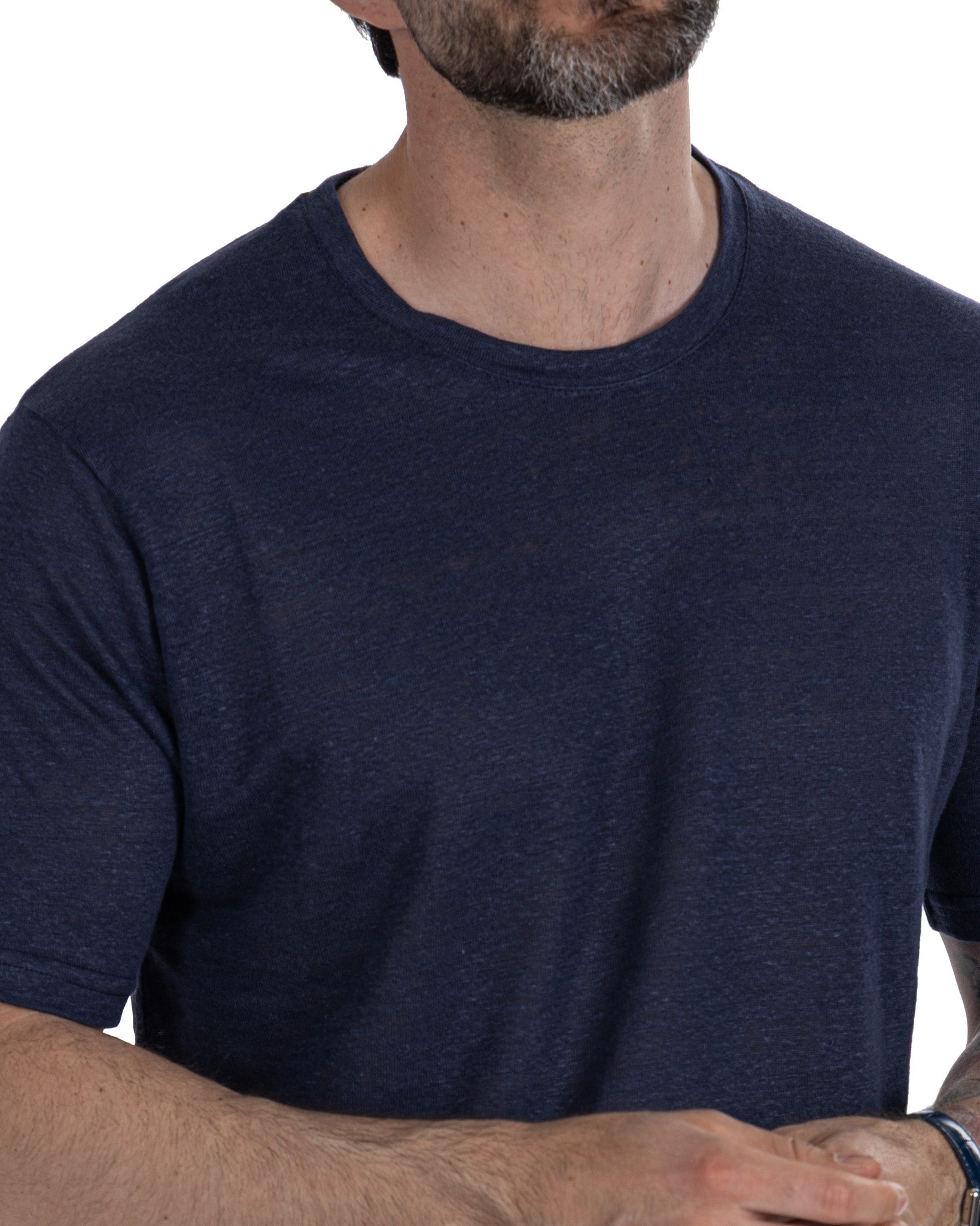 Felix - t-shirt oversize en lin bleu