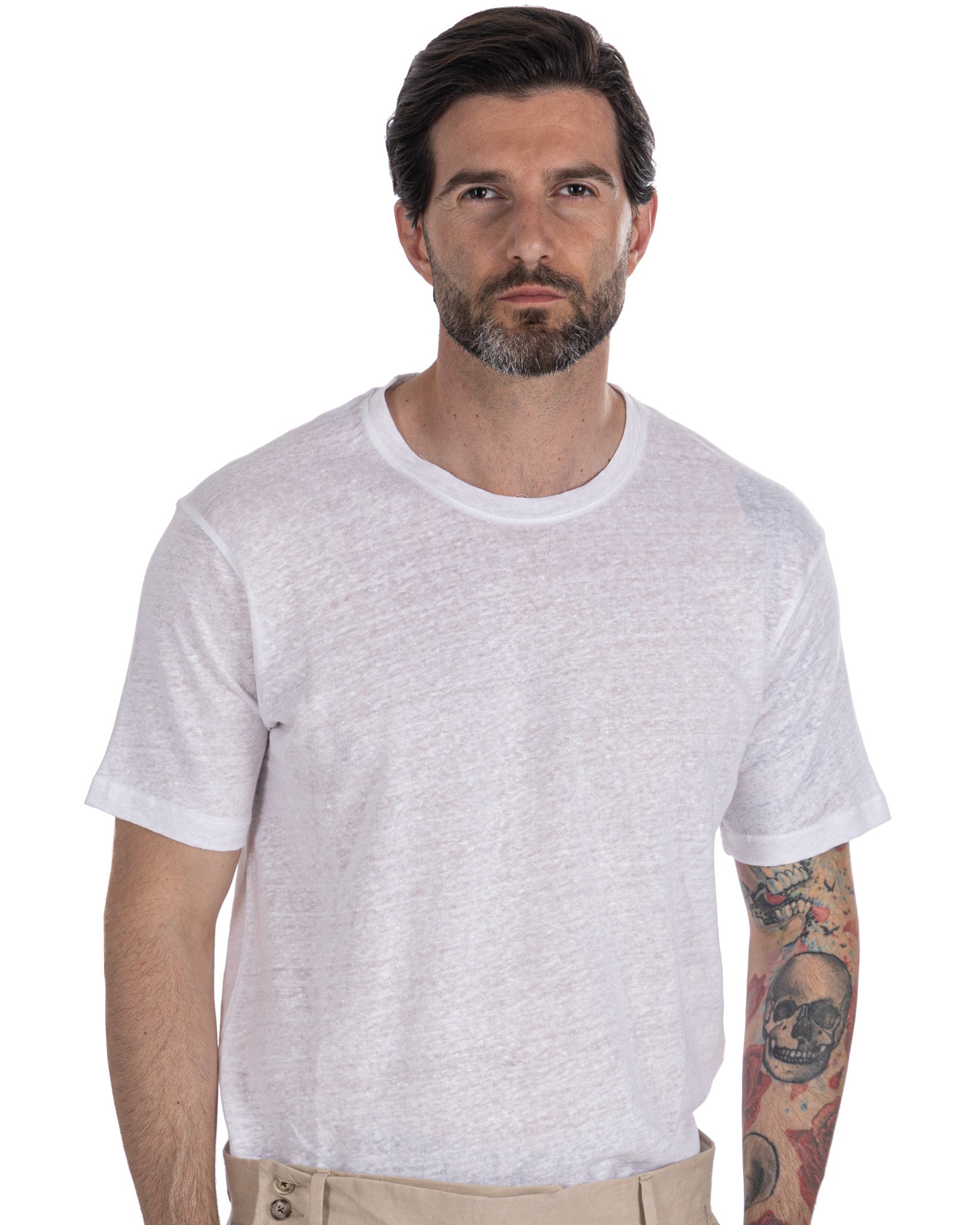 Felix - t-shirt oversize en lin blanc