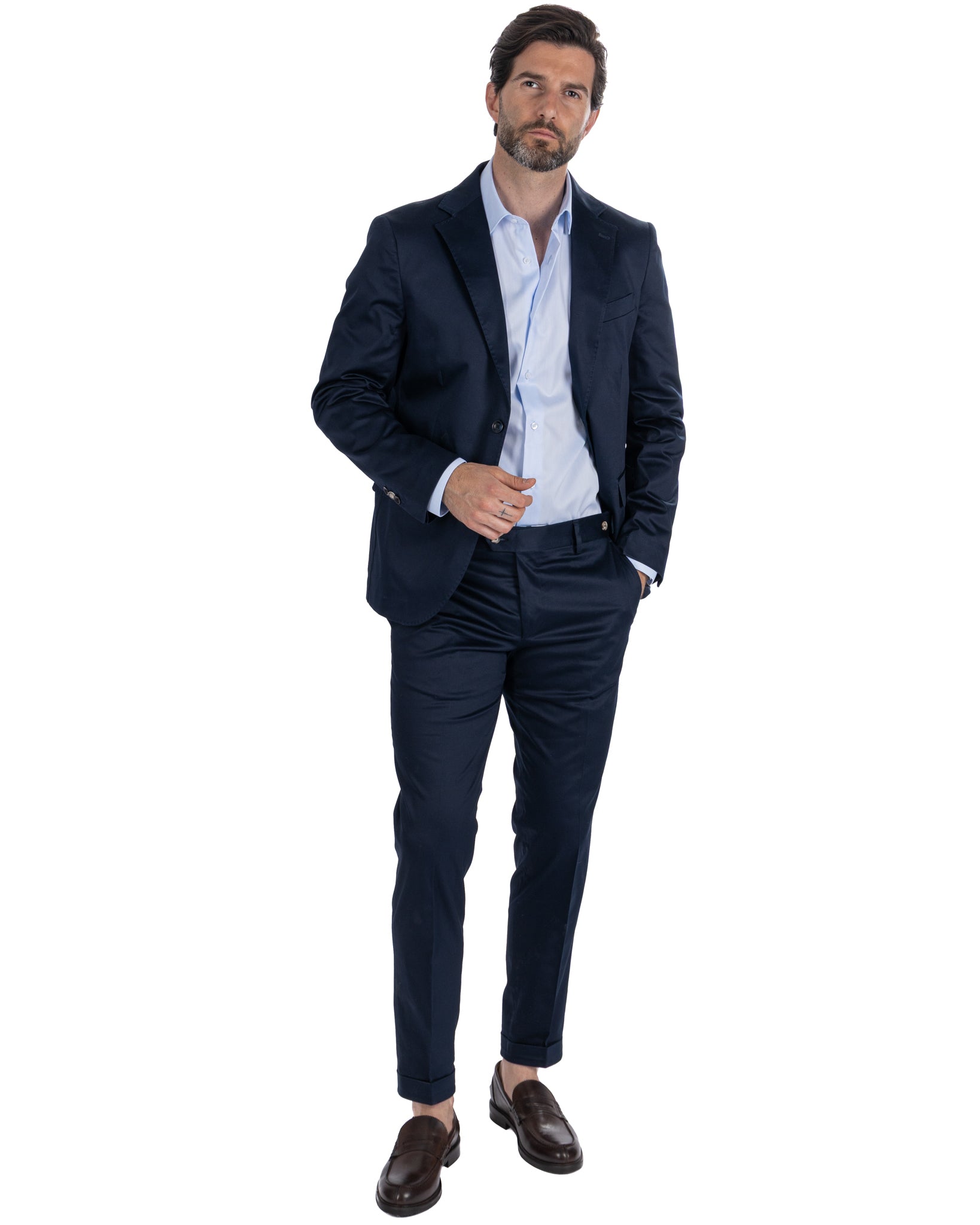 Kyle - veste en coton bleu
