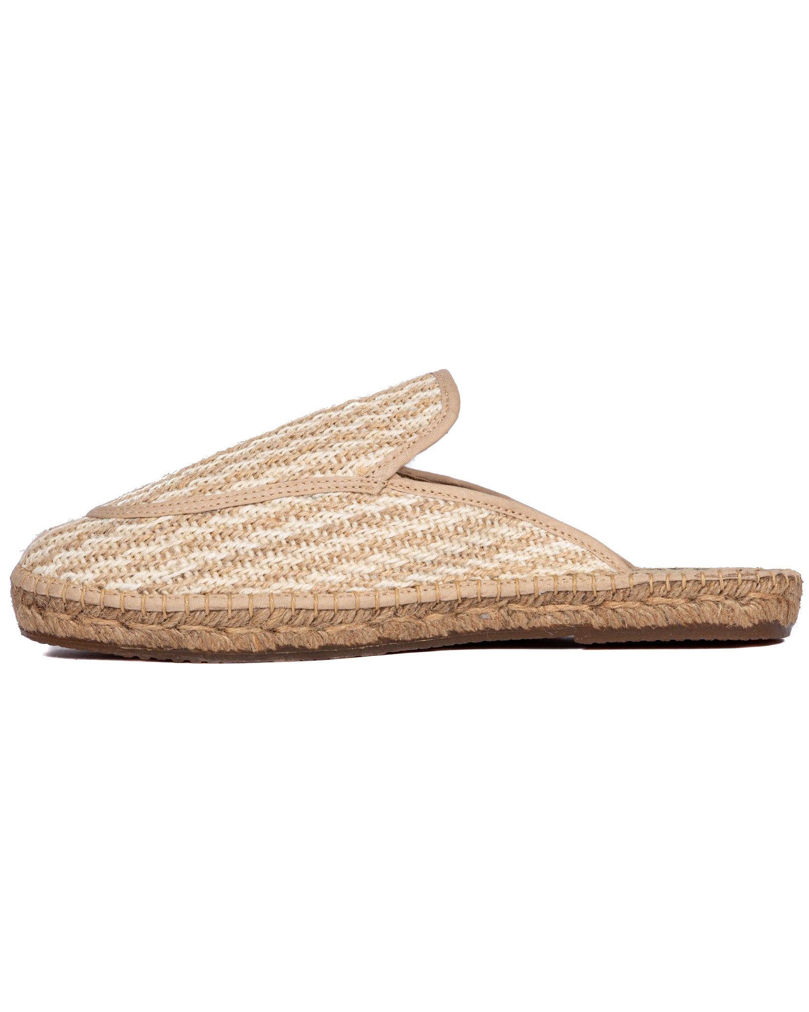 Polignano - mules espadrillas intrecciata beige